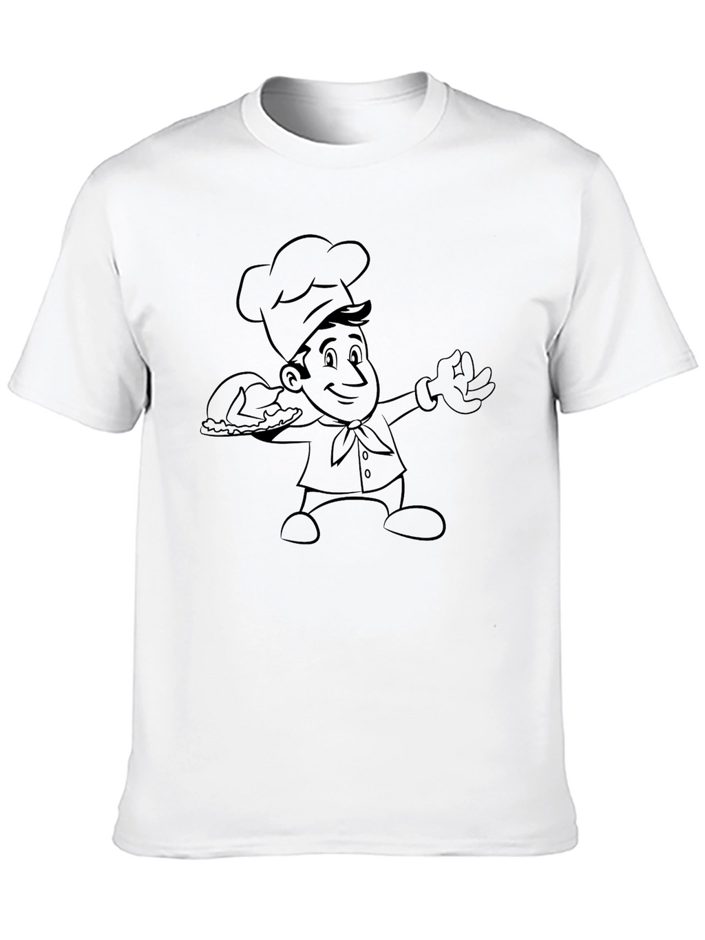Chef Cartoon Graphic Print T-Shirt