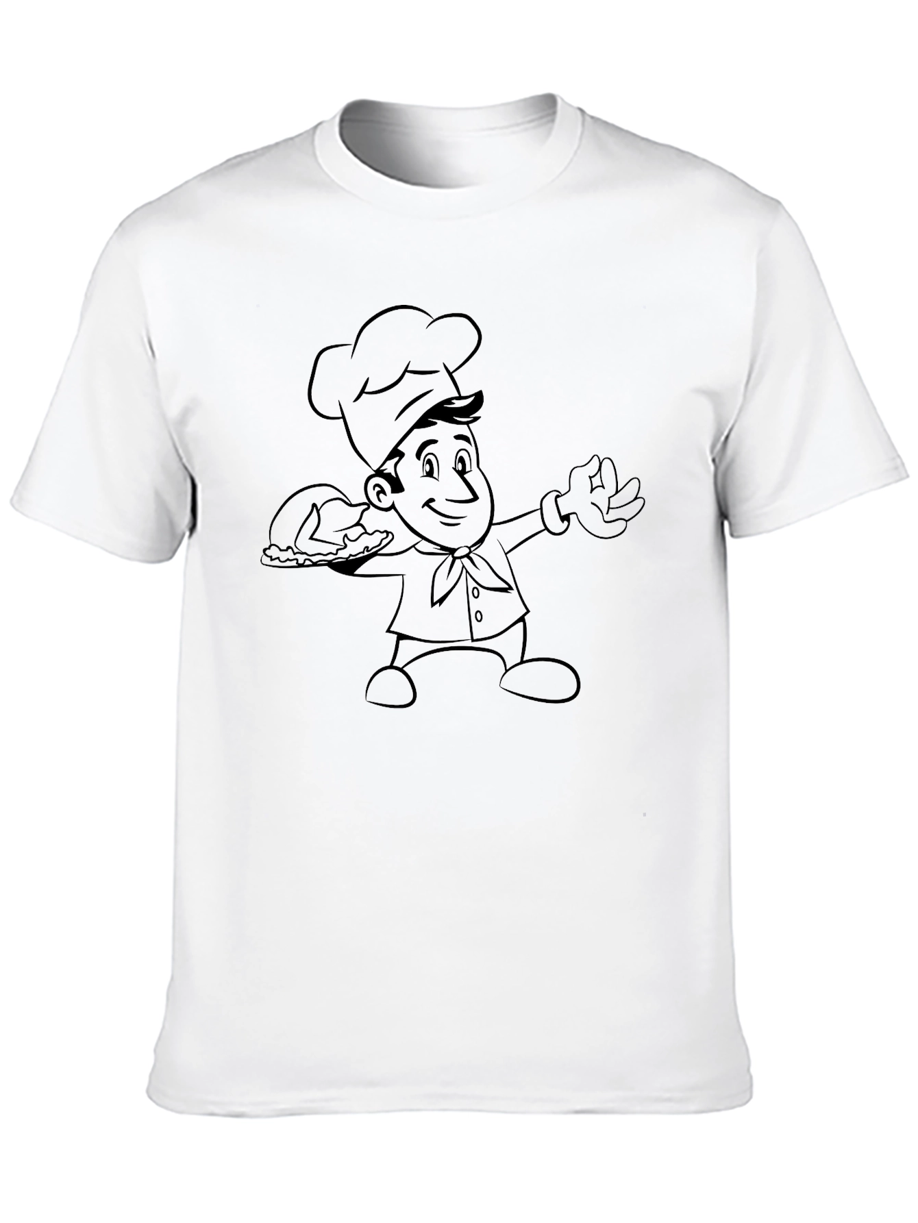 Chef Cartoon Graphic Print T-Shirt