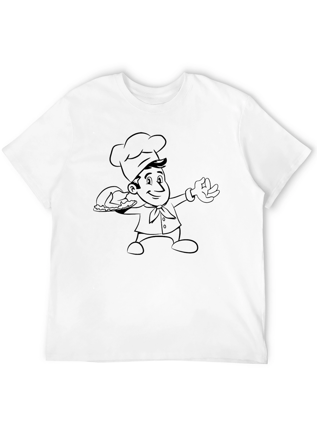 Chef Cartoon Graphic Print T-Shirt