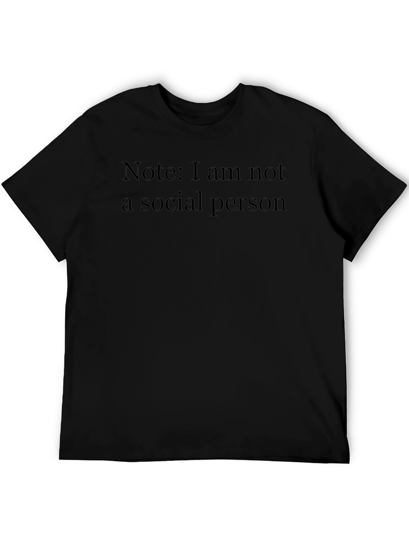Introvert Statement Black T-Shirt