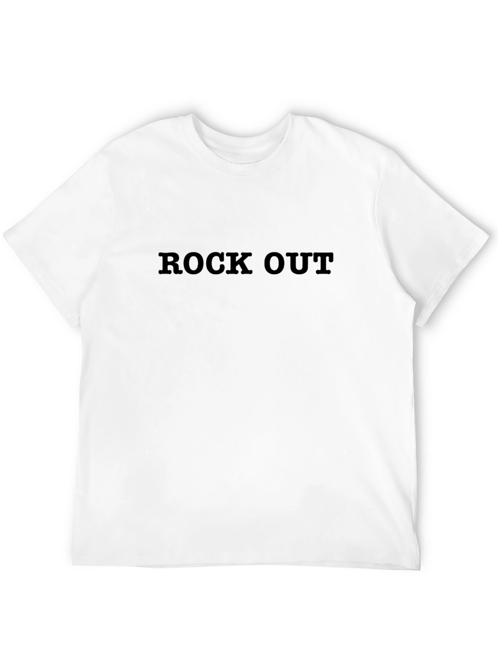 Rock Out Graphic Print Crew Neck Tee