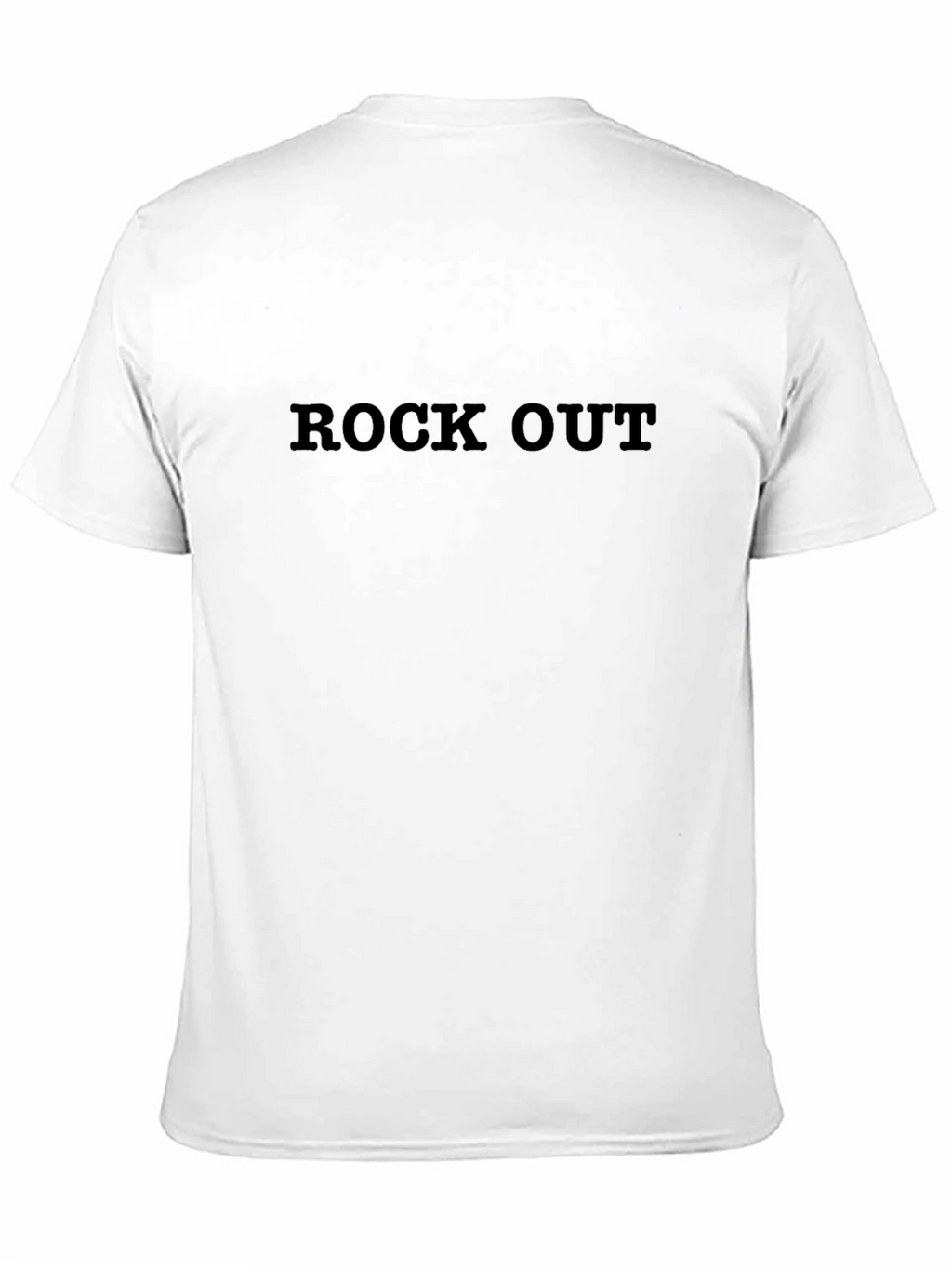 Rock Out Graphic Print Crew Neck Tee