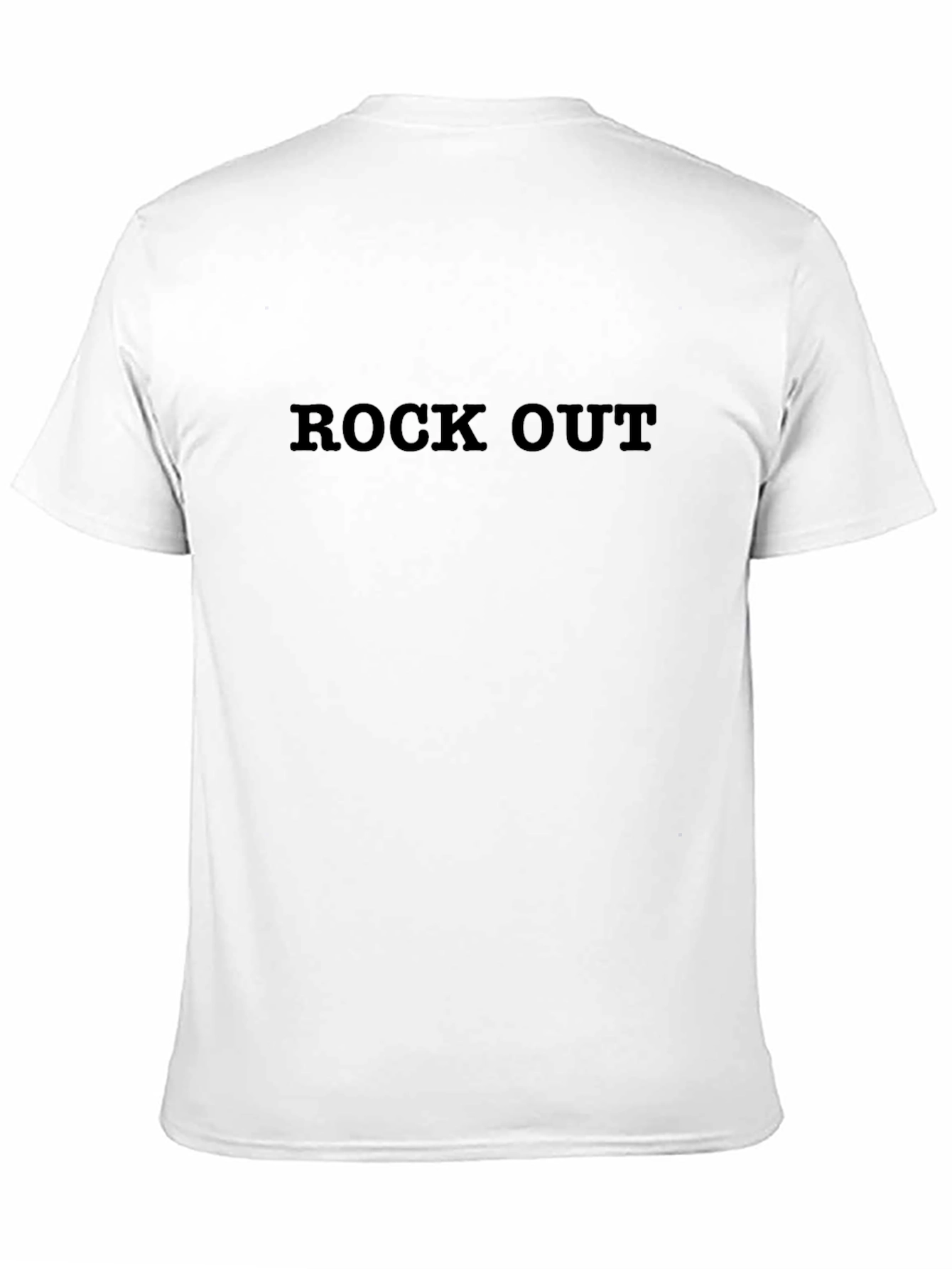 Rock Out Graphic Print Crew Neck Tee