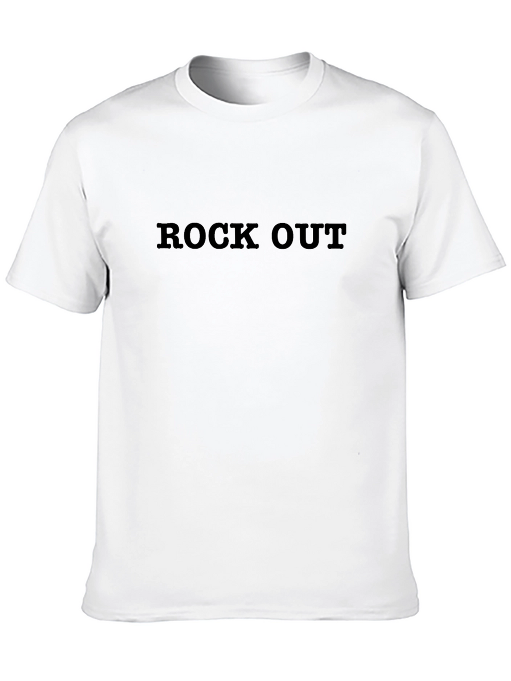Rock Out Graphic Print Crew Neck Tee