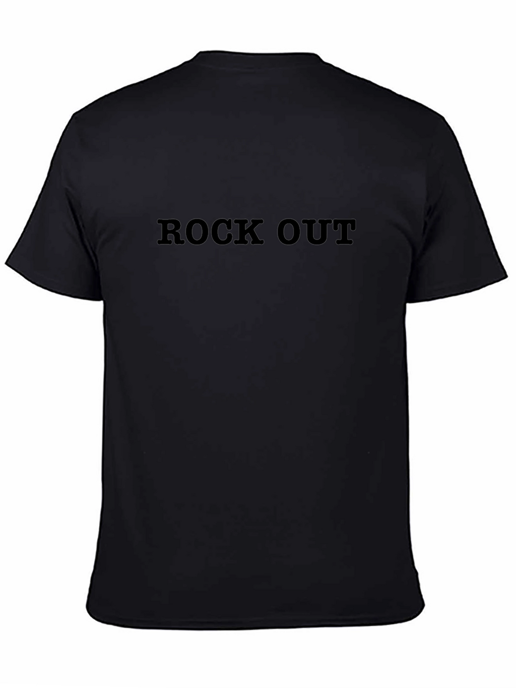 Rock Out Graphic Print Crew Neck Tee