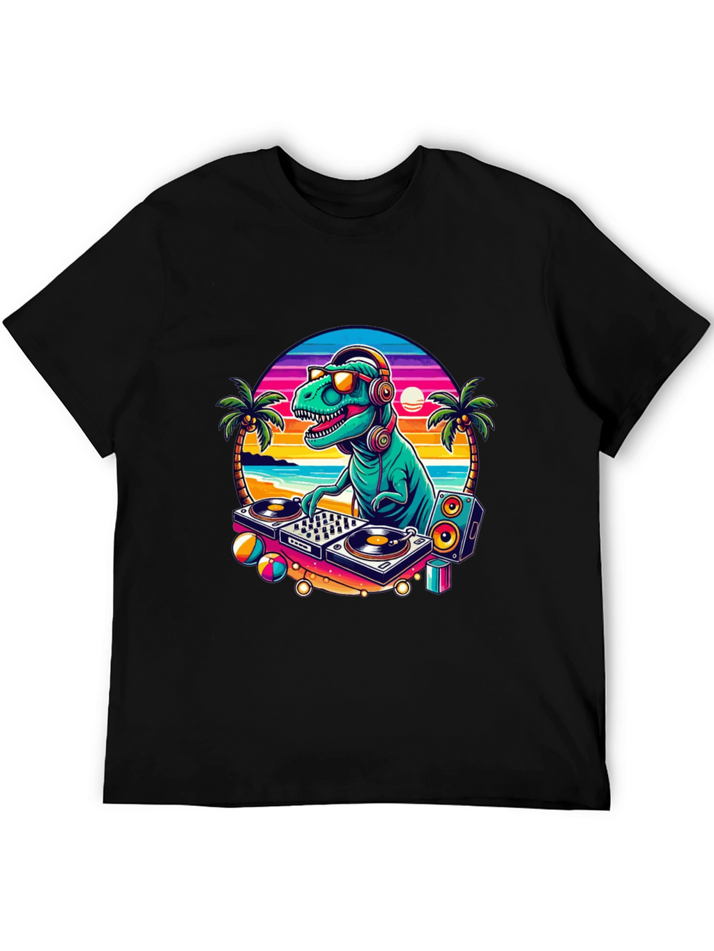 DJ Dinosaur Graphic T-Shirt