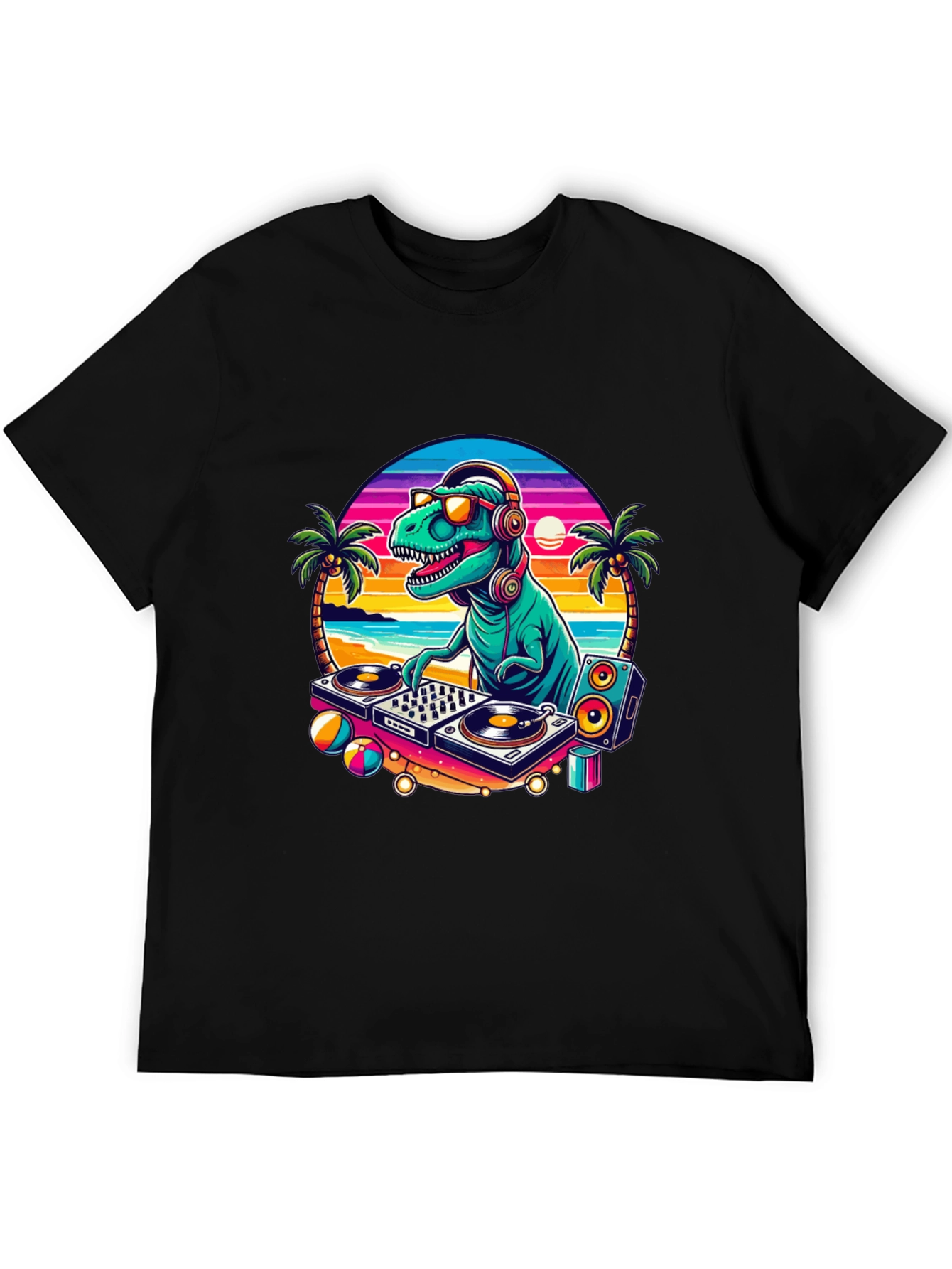 DJ Dinosaur Graphic T-Shirt