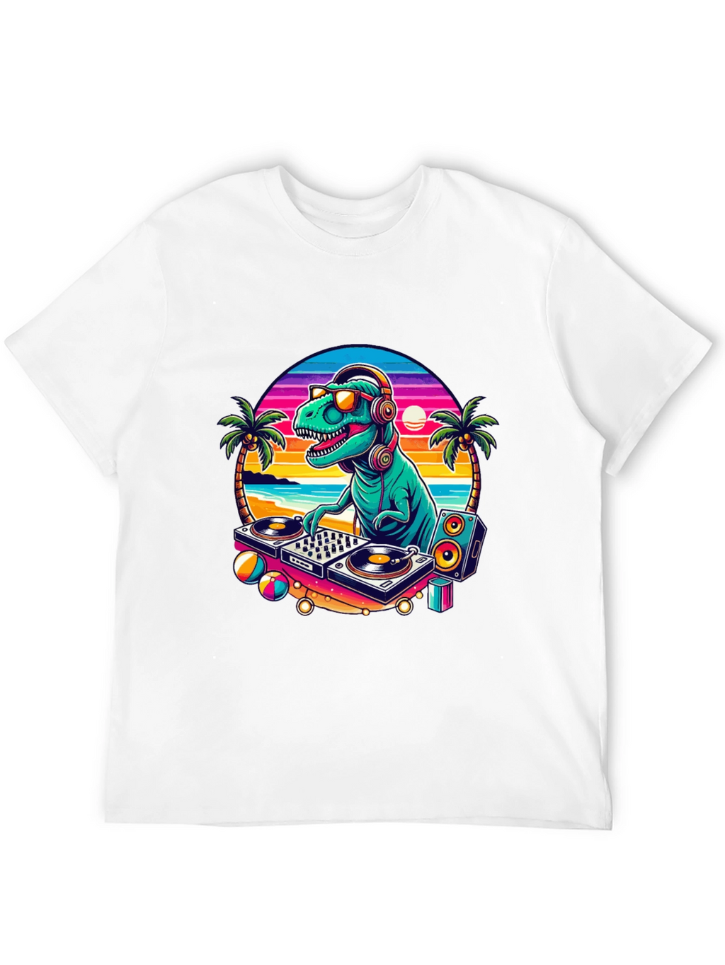 DJ Dinosaur Graphic T-Shirt