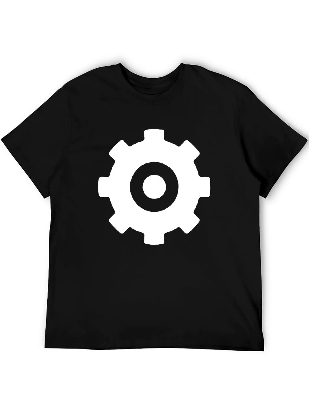 Gear Graphic Black Tee - Modern Casual Style