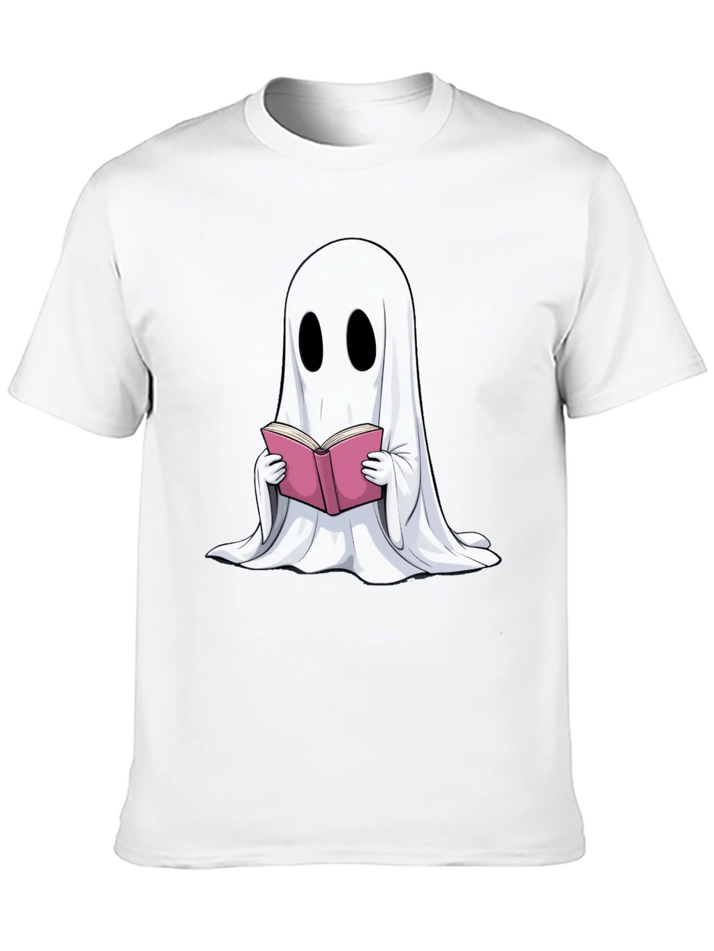 Ghost Reading Book Graphic T-Shirt - Spooky Season