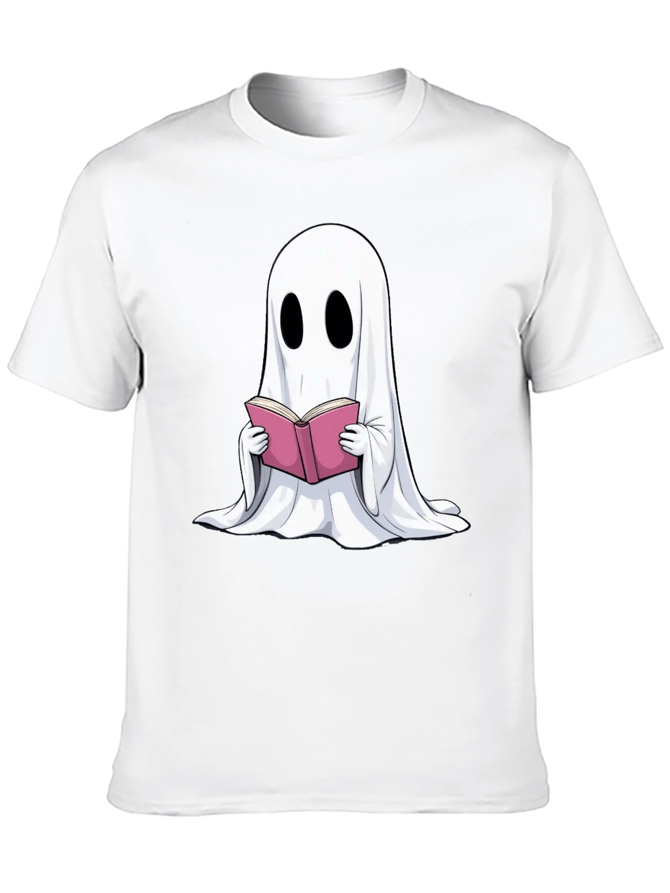 Ghost Reading Book Graphic T-Shirt - Spooky Season