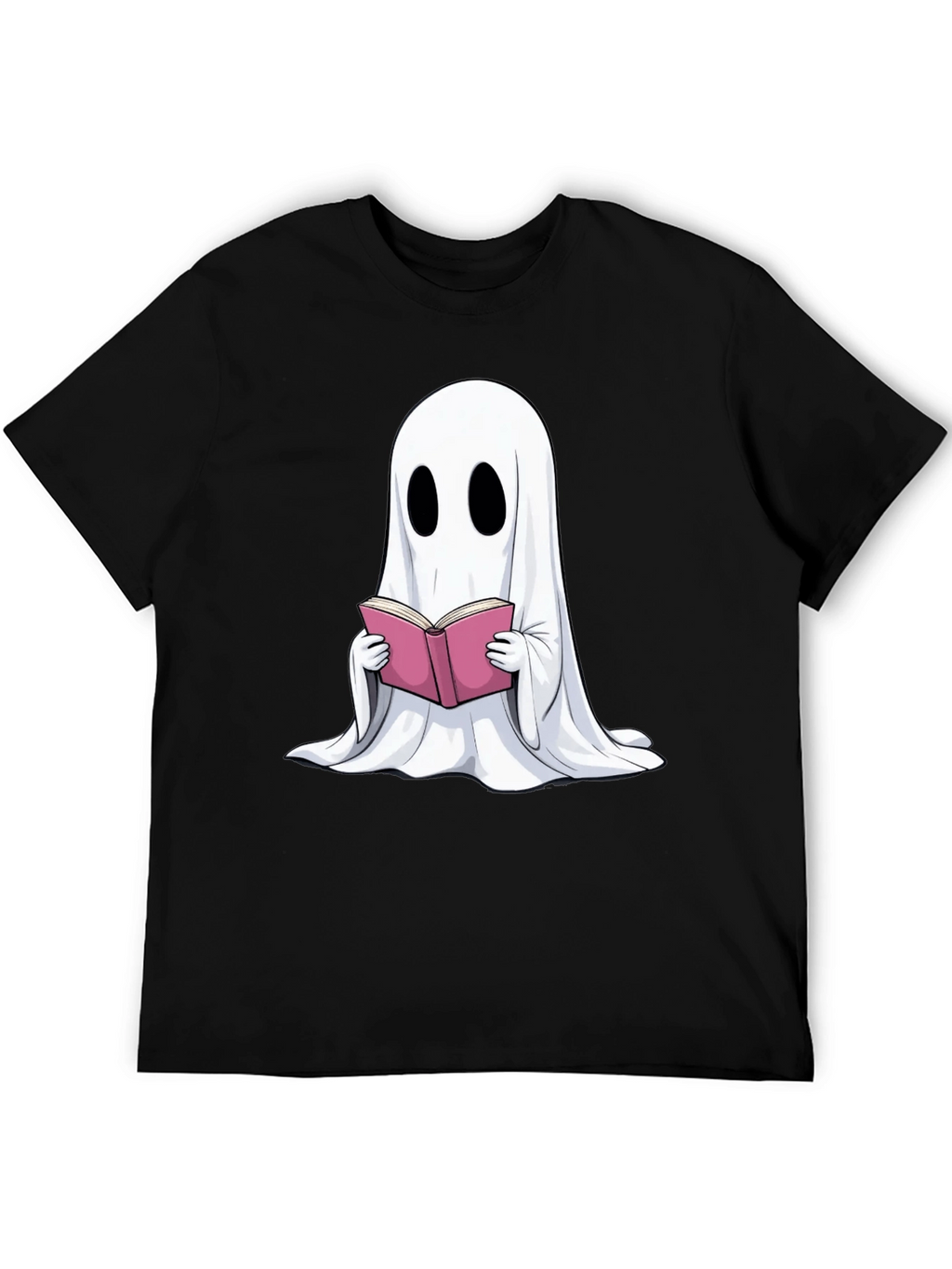 Ghost Reading Book Graphic T-Shirt - Spooky Season