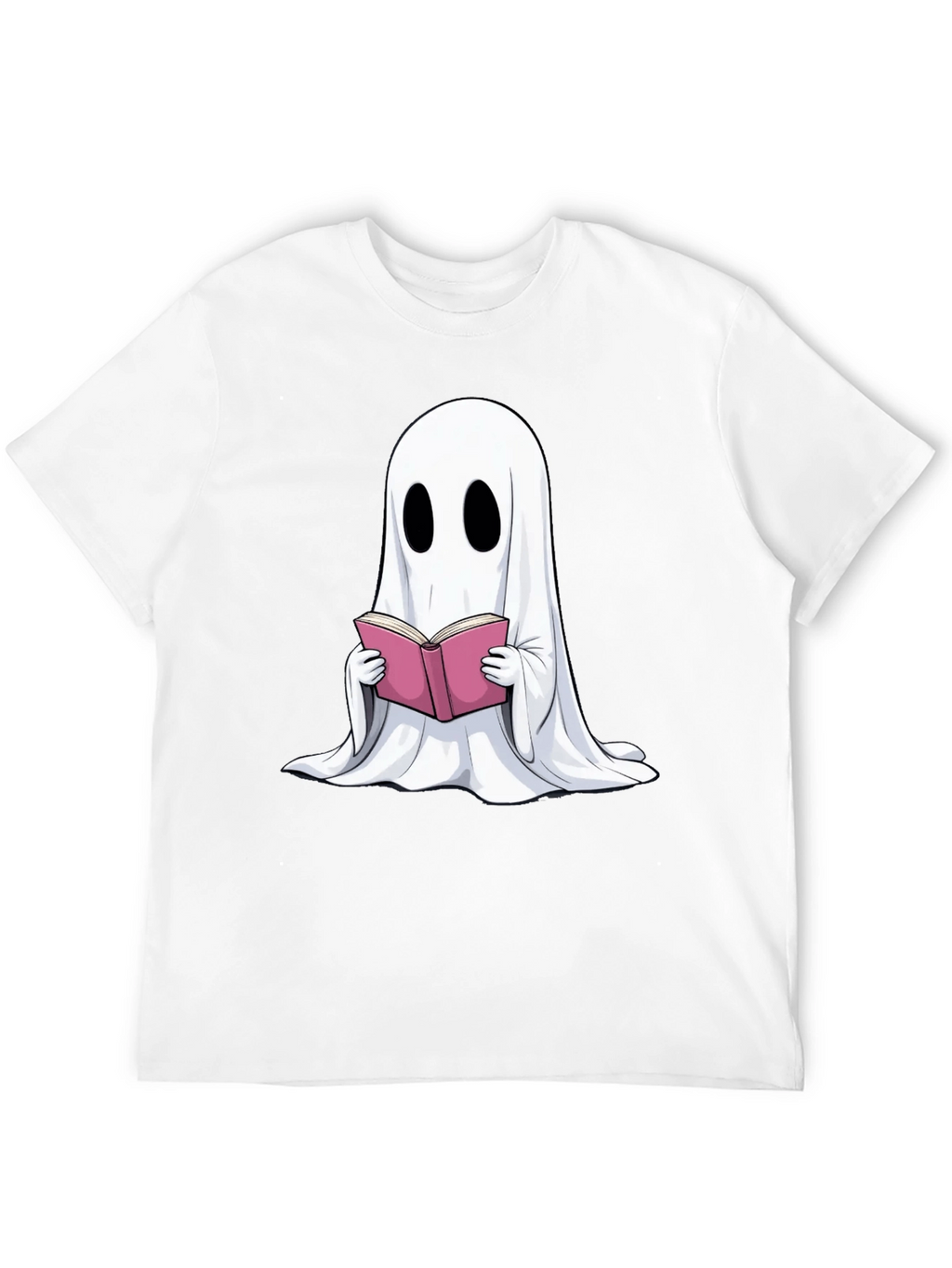 Ghost Reading Book Graphic T-Shirt - Spooky Season