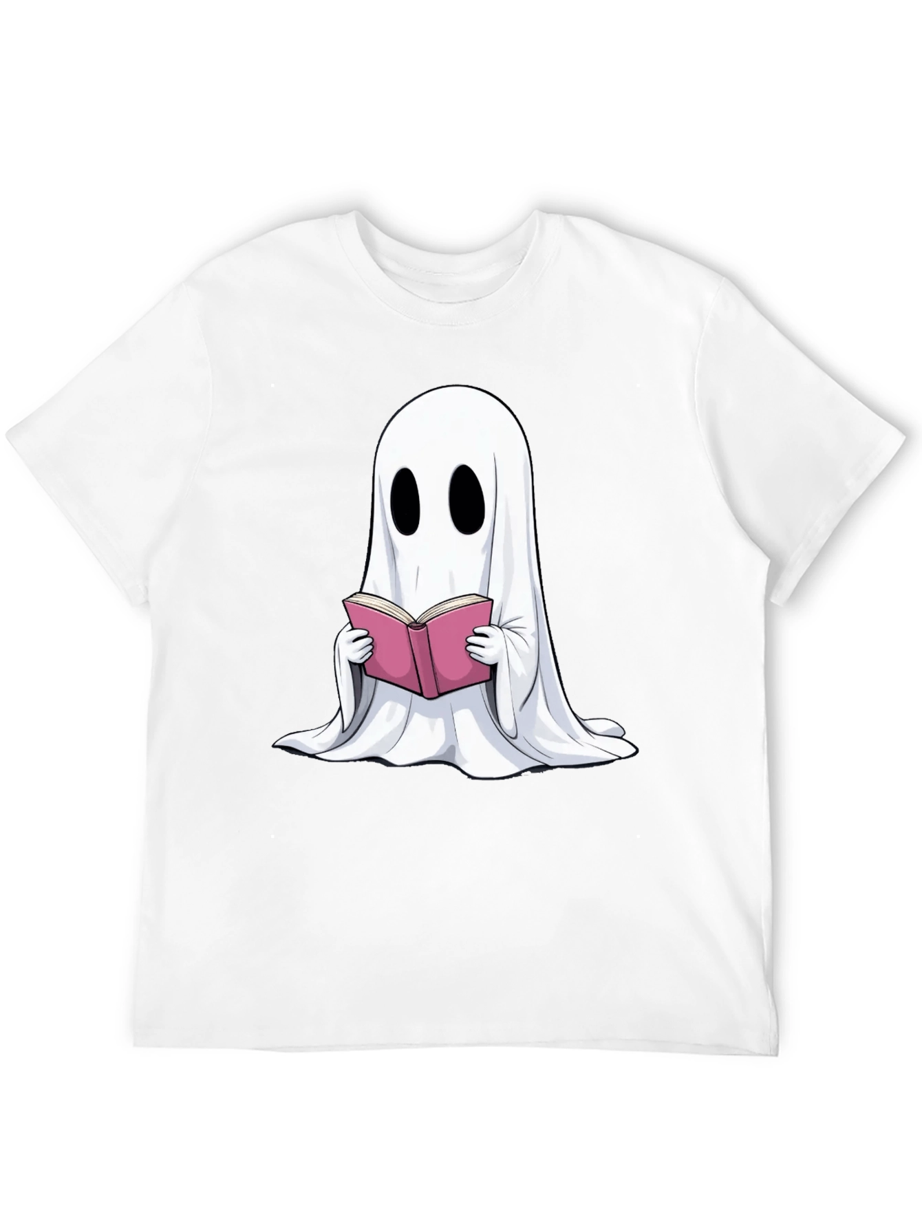 Ghost Reading Book Graphic T-Shirt - Spooky Season
