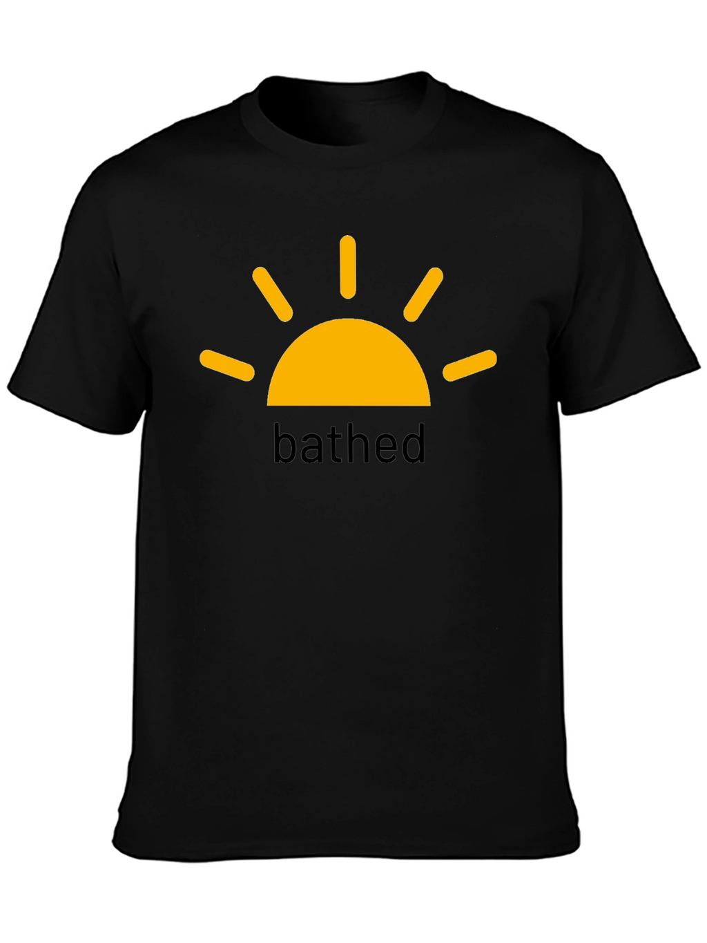 BATHED Sun Graphic Tee -  Black Cotton Comfort