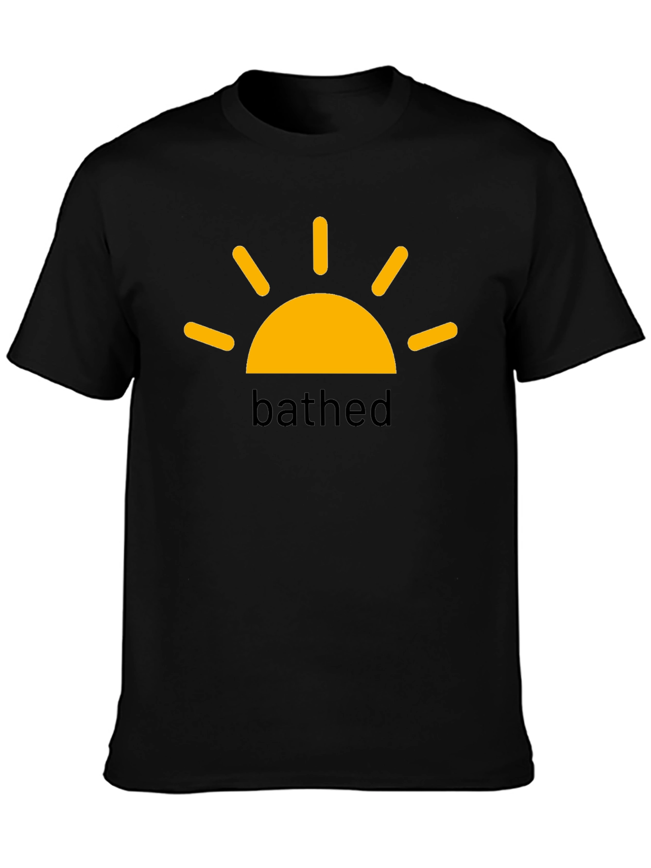 BATHED Sun Graphic Tee -  Black Cotton Comfort