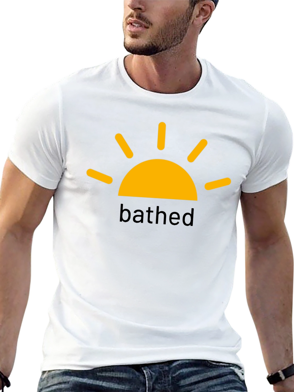 BATHED Sun Graphic Tee -  Black Cotton Comfort
