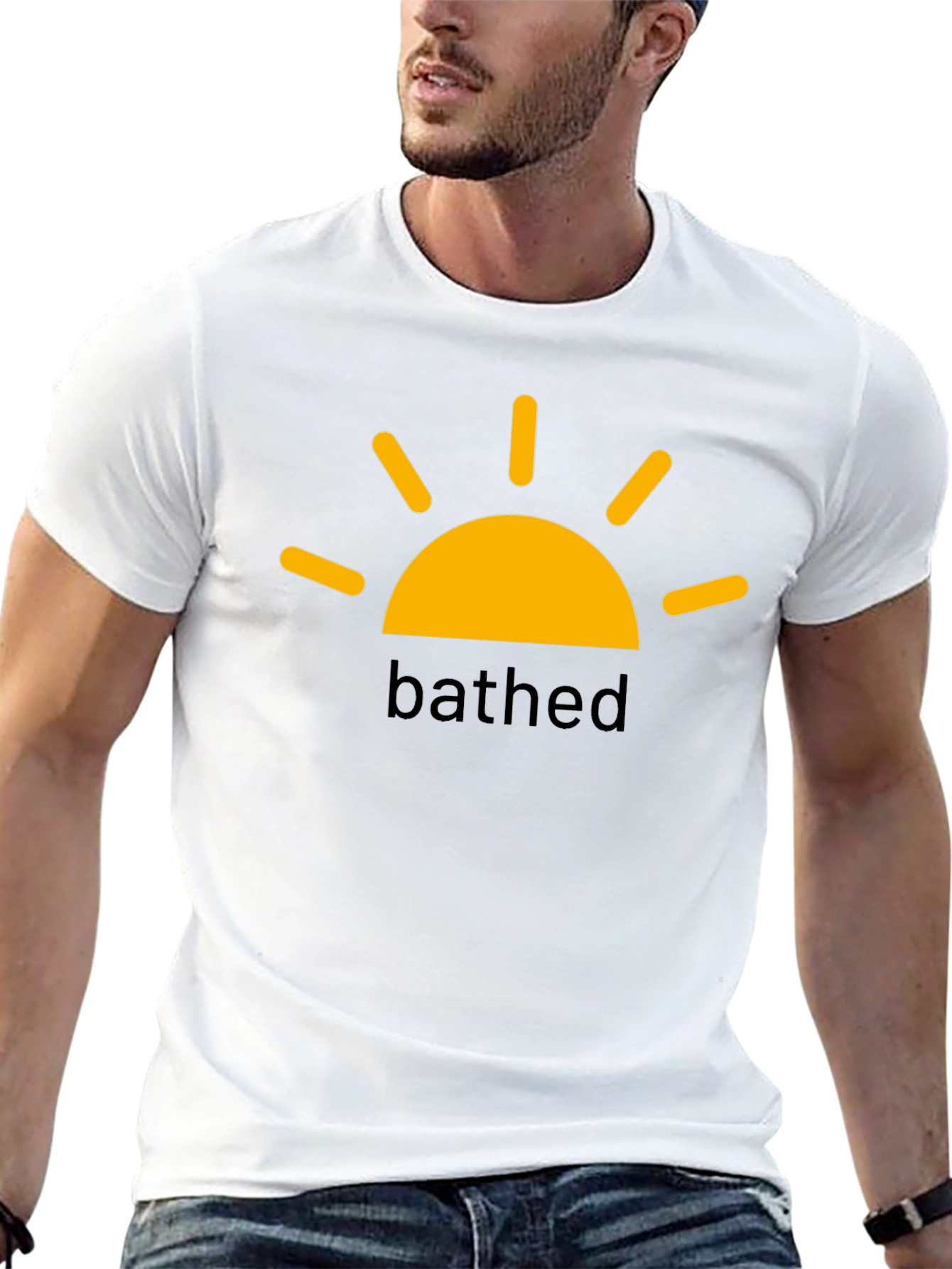 BATHED Sun Graphic Tee -  Black Cotton Comfort