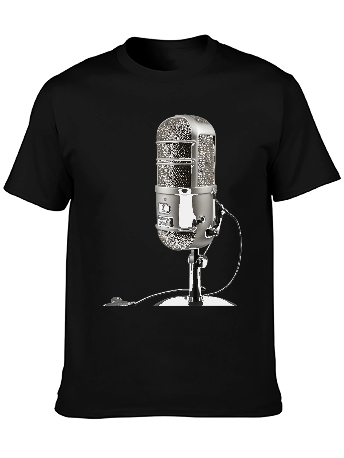 Vintage Microphone Graphic Tee - Classic Cool