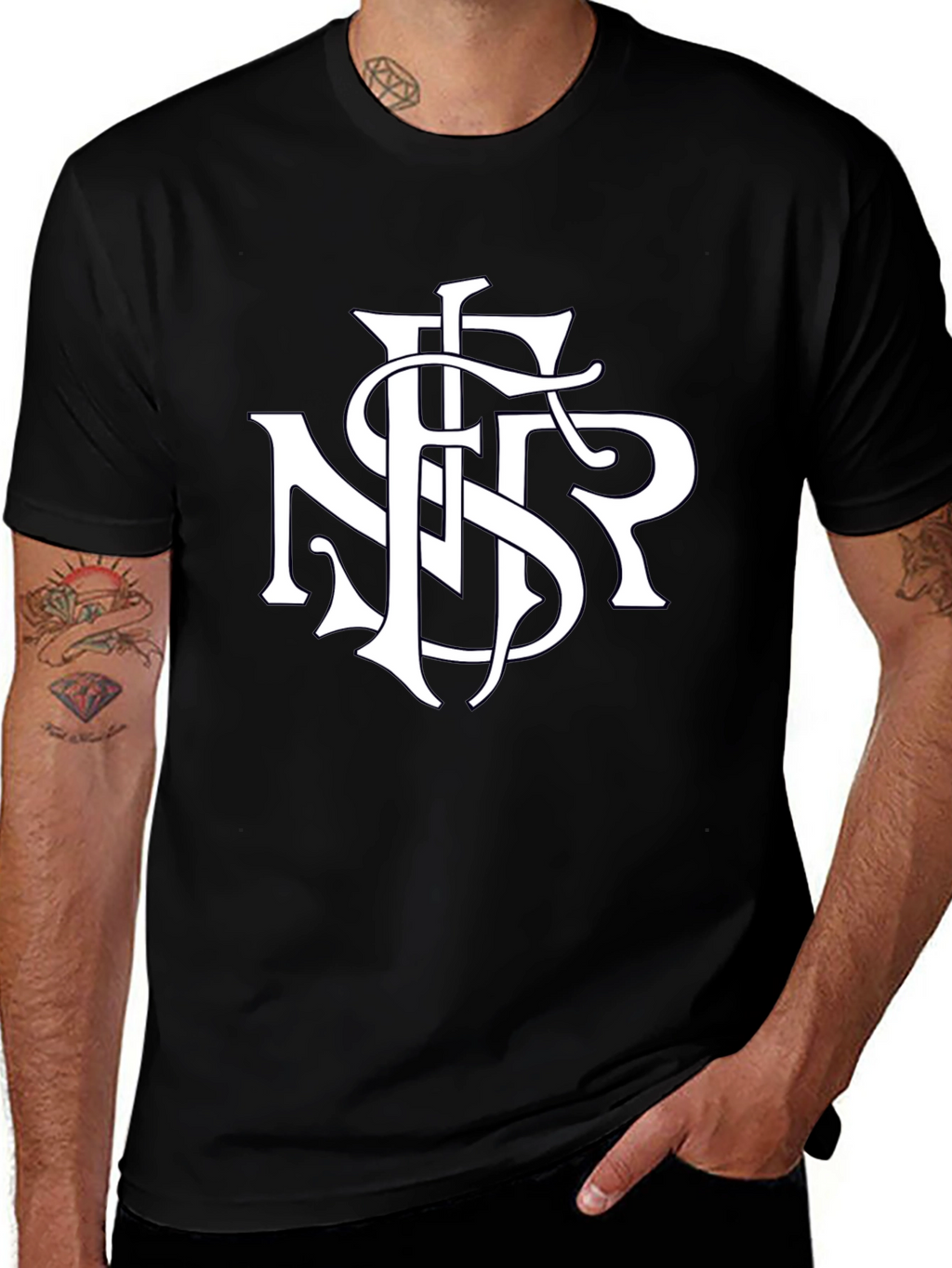 Monogrammed T-Shirt - Stylish Initial Tee
