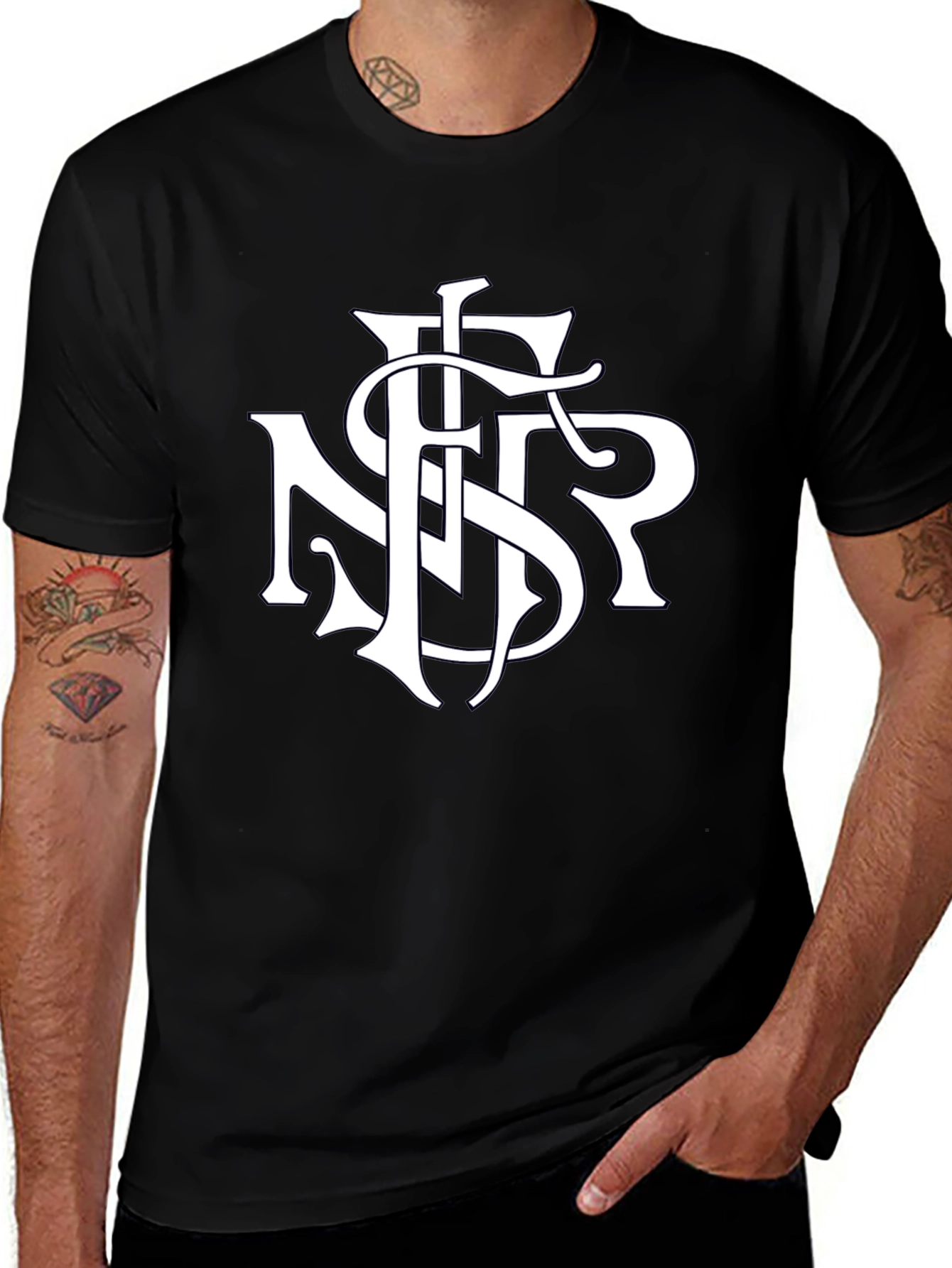 Monogrammed T-Shirt - Stylish Initial Tee