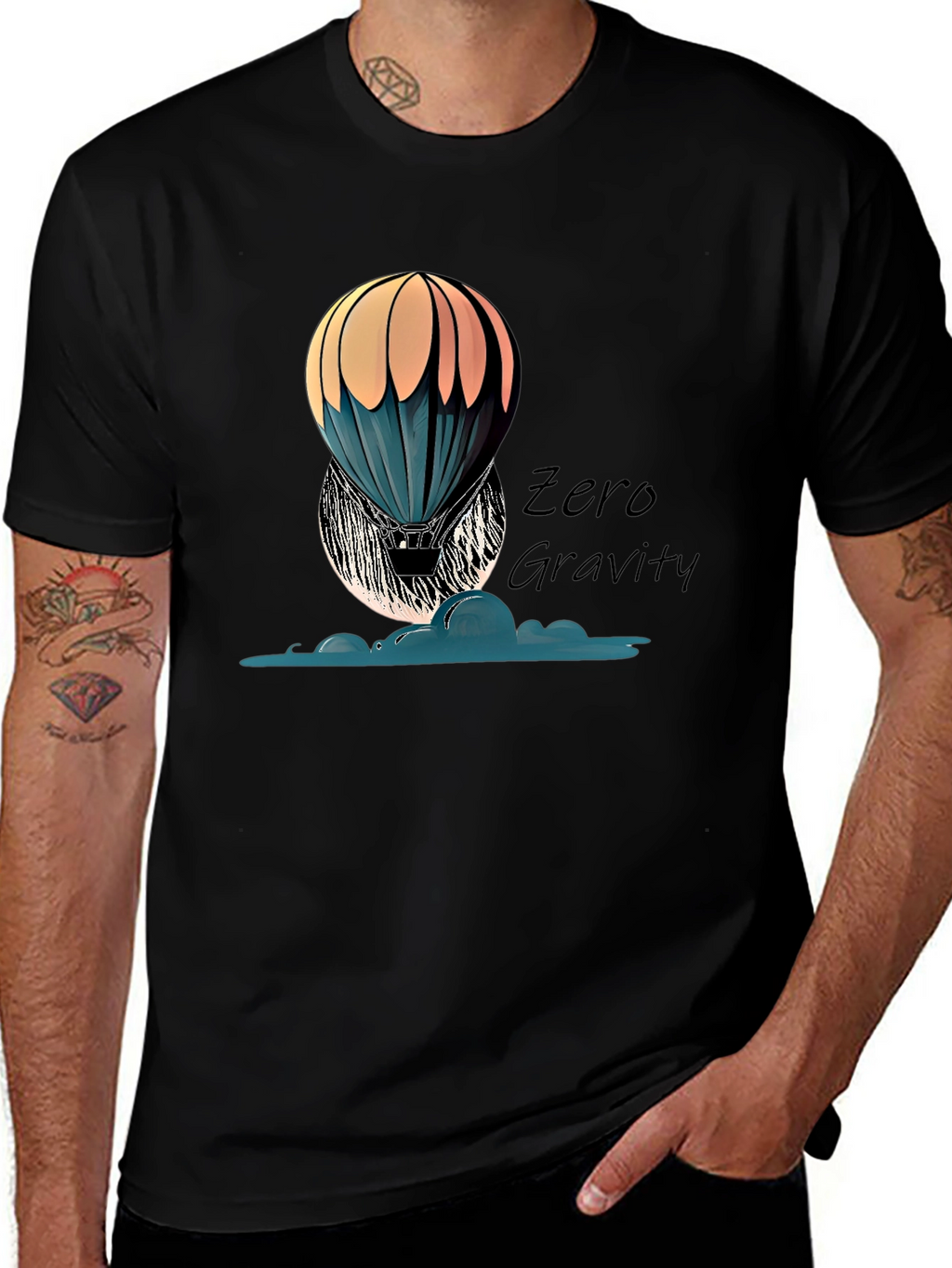 Zero Gravity Hot Air Balloon Graphic Tee