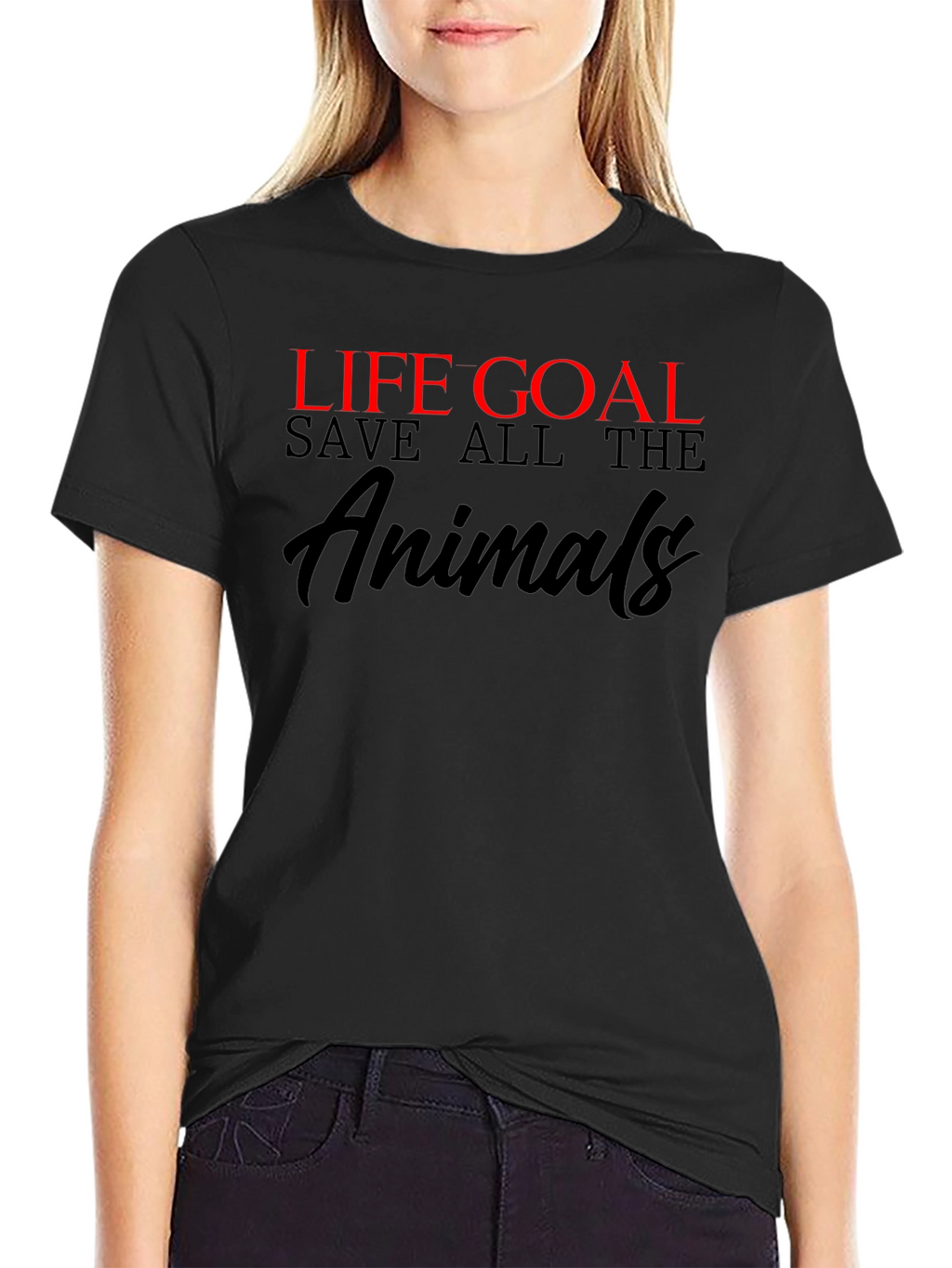 Life Goal Save All the Animals Graphic T-Shirt