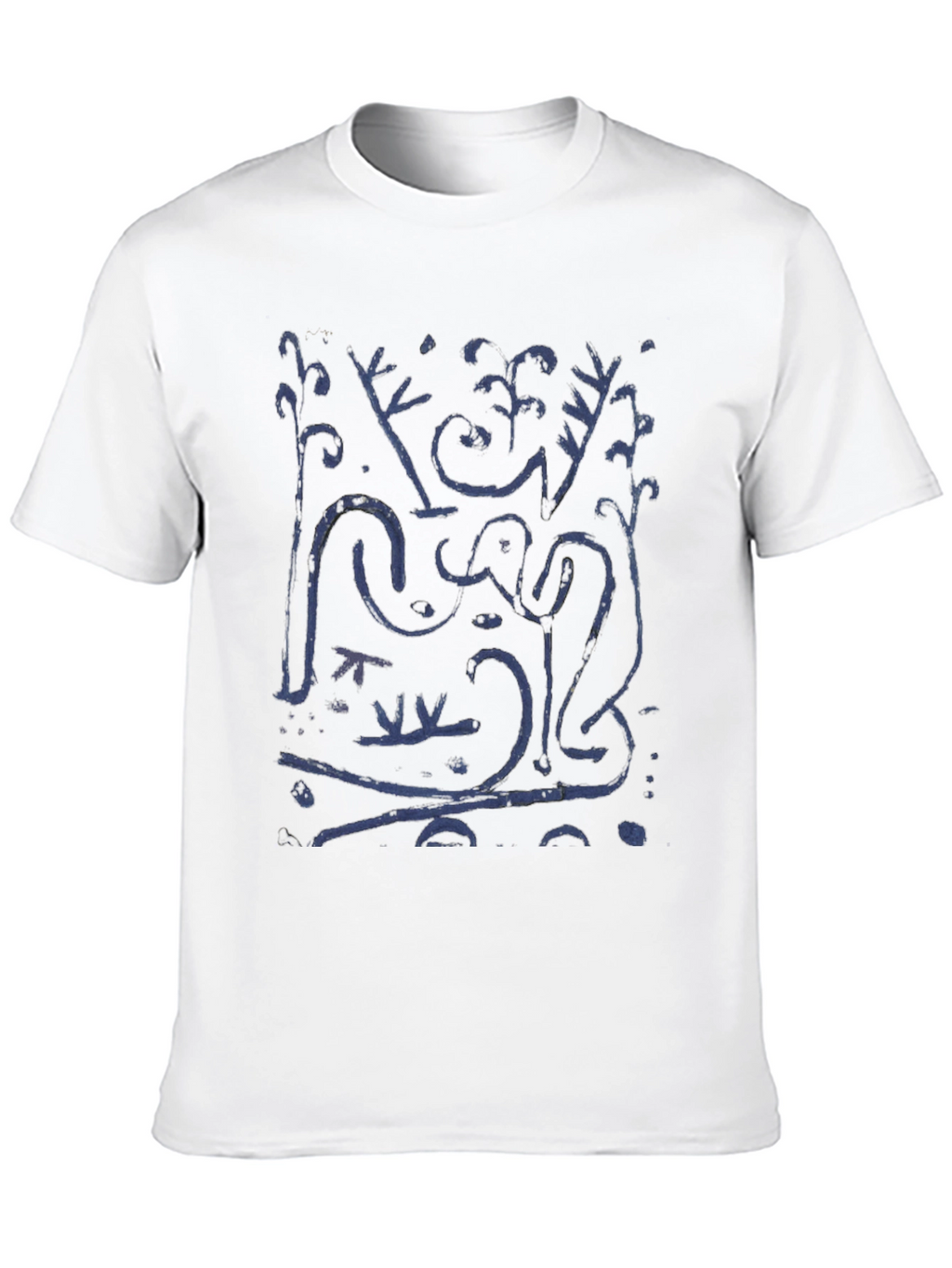 Abstract Art Graphic Print Black T-Shirt