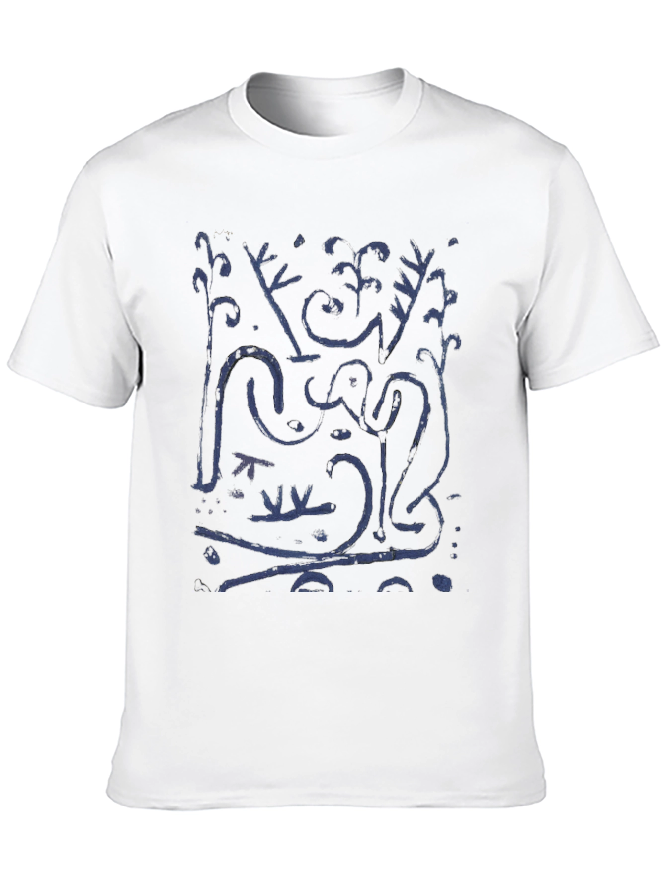 Abstract Art Graphic Print Black T-Shirt