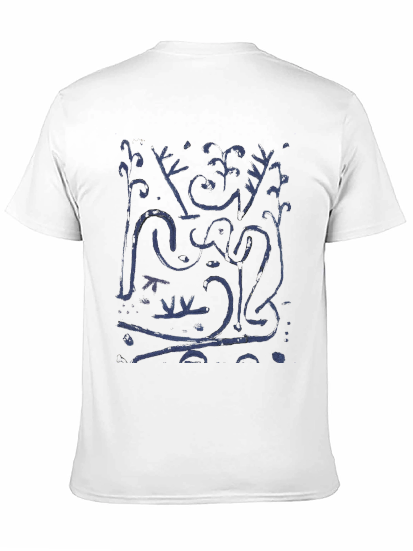 Abstract Art Graphic Print Black T-Shirt