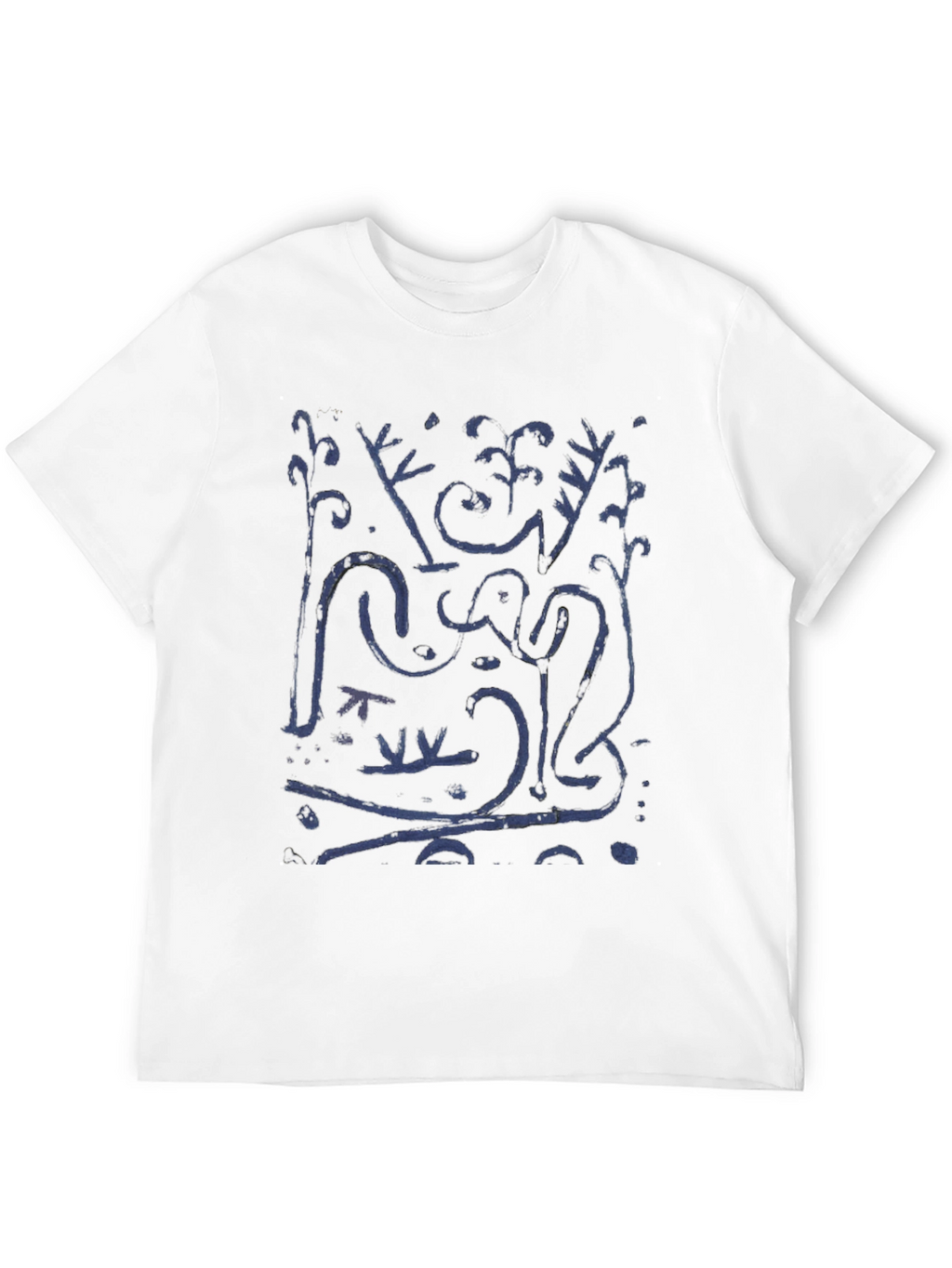 Abstract Art Graphic Print Black T-Shirt