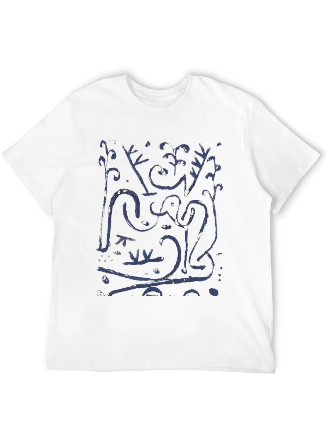 Abstract Art Graphic Print Black T-Shirt