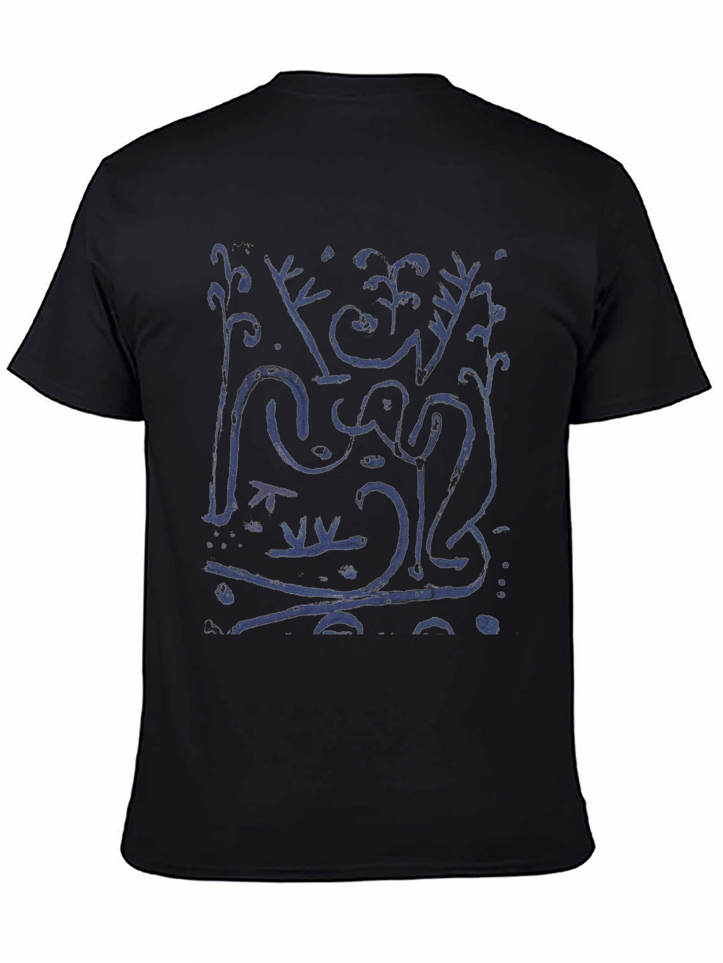 Abstract Art Graphic Print Black T-Shirt