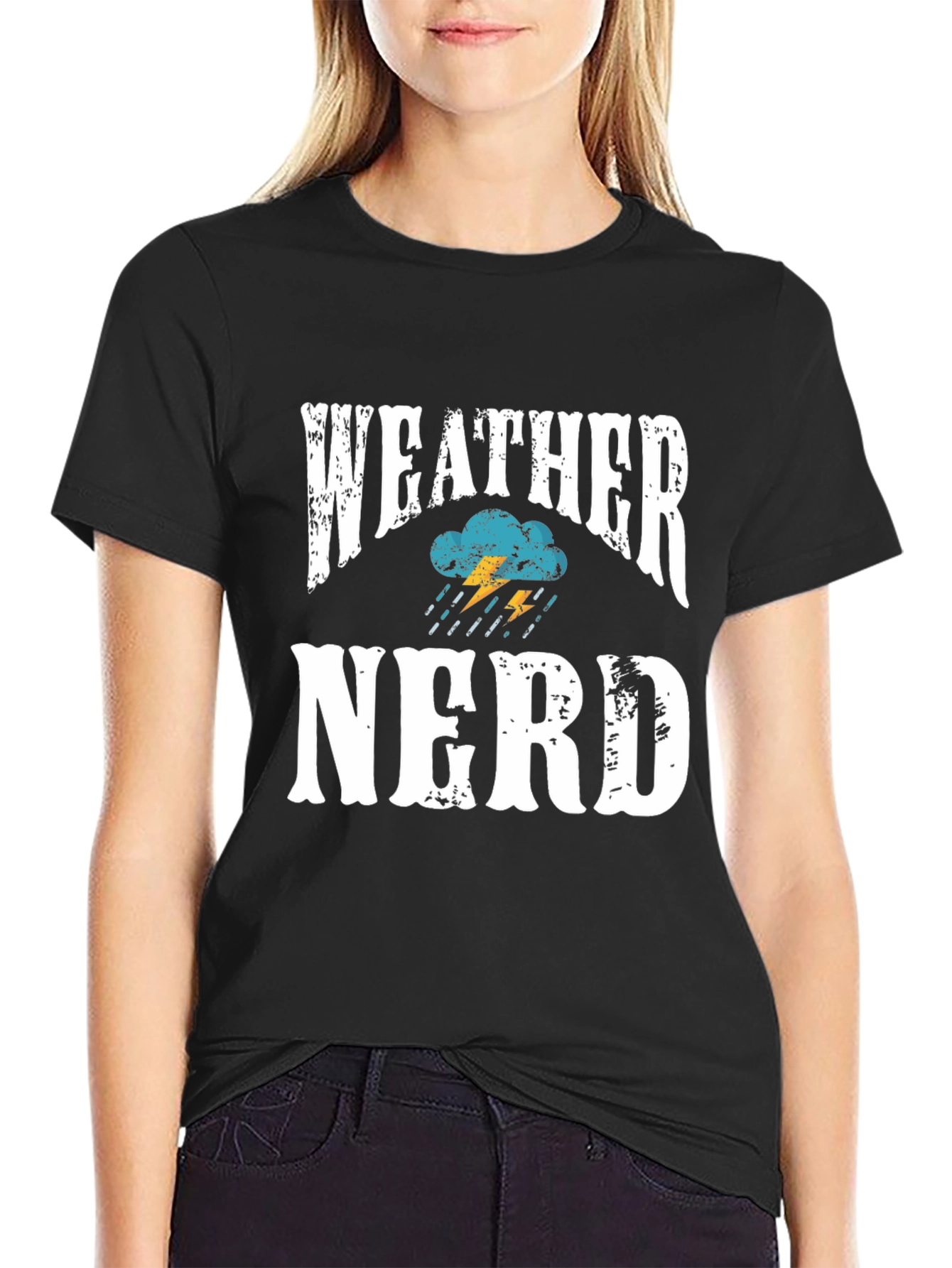 Weather Nerd T-Shirt - Black Cotton Blend Tee