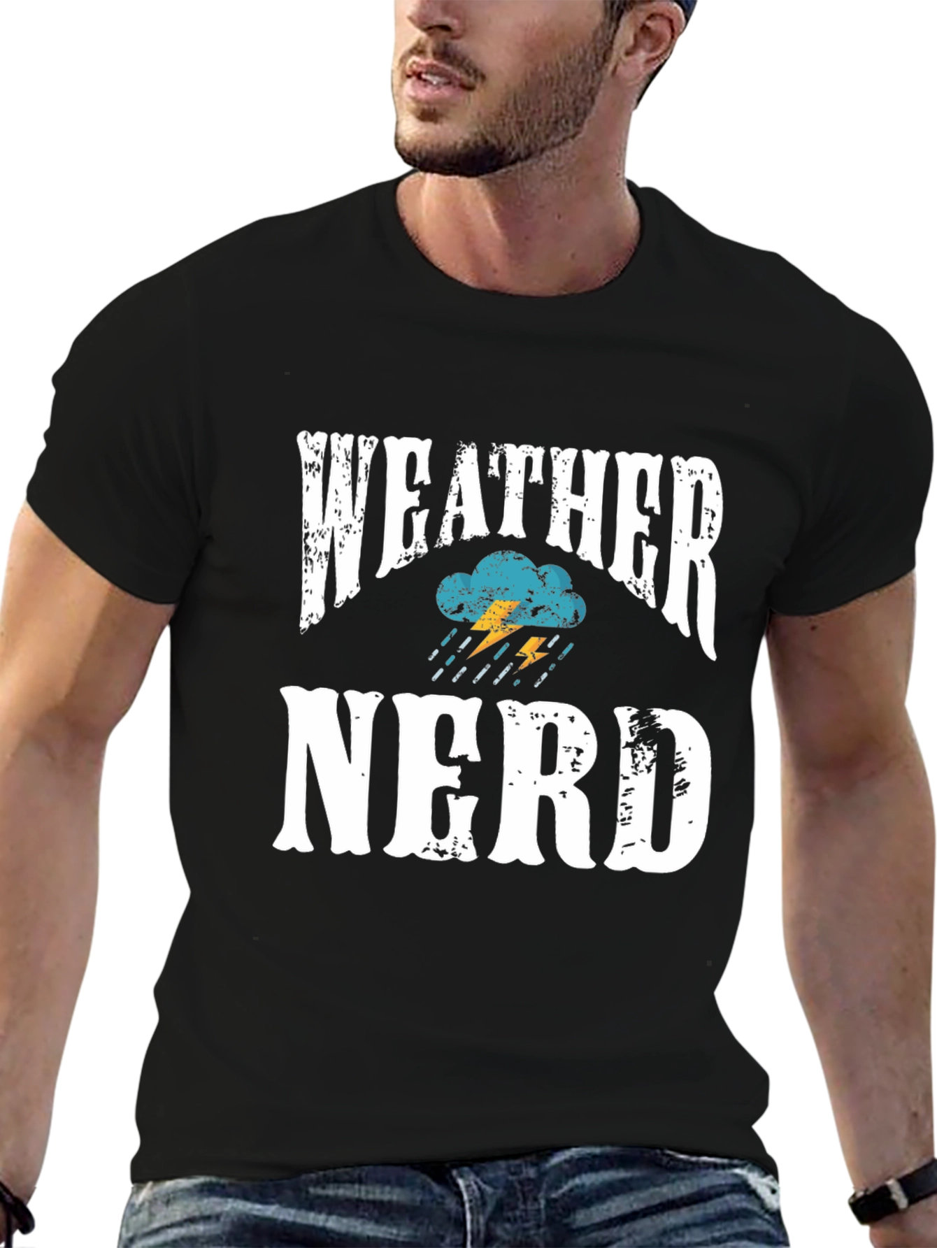Weather Nerd T-Shirt - Black Cotton Blend Tee