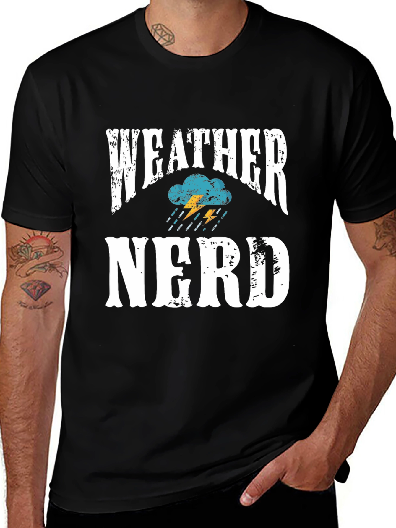 Weather Nerd T-Shirt - Black Cotton Blend Tee