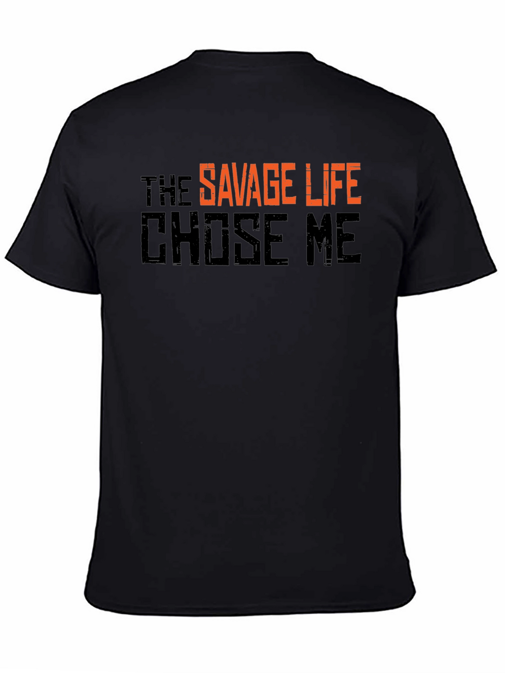 Savage Life Graphic T-Shirt - Black Crew Neck Tee