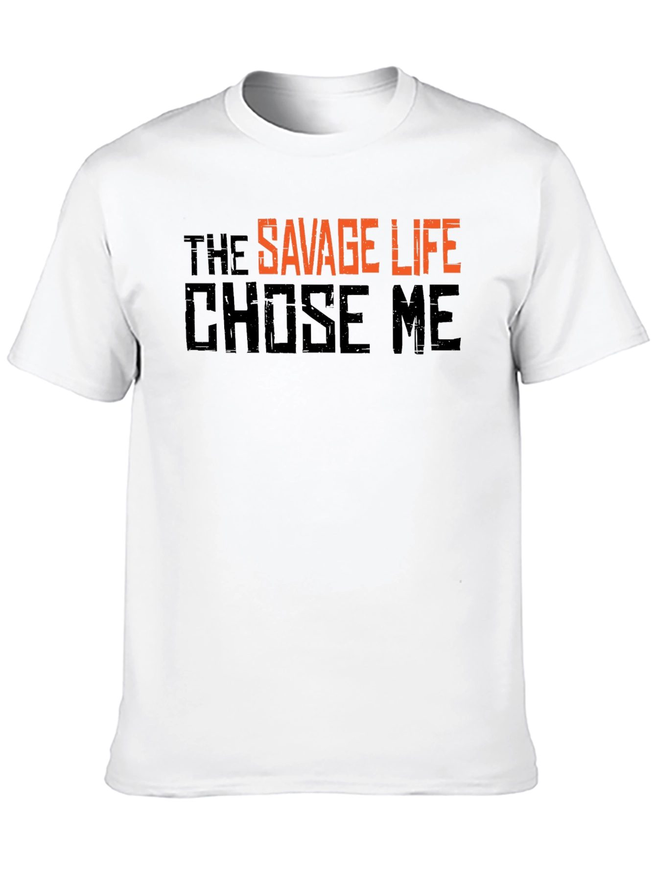 Savage Life Graphic T-Shirt - Black Crew Neck Tee