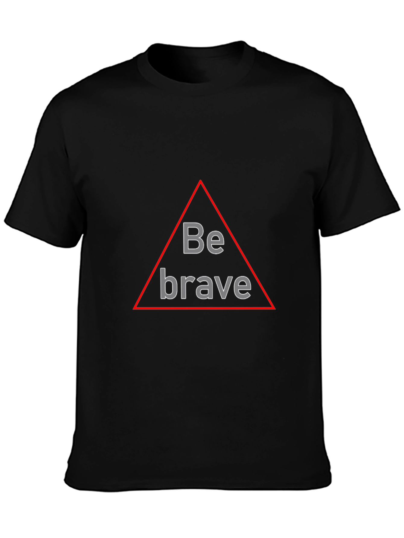 Be Brave Triangle Graphic Black T-Shirt