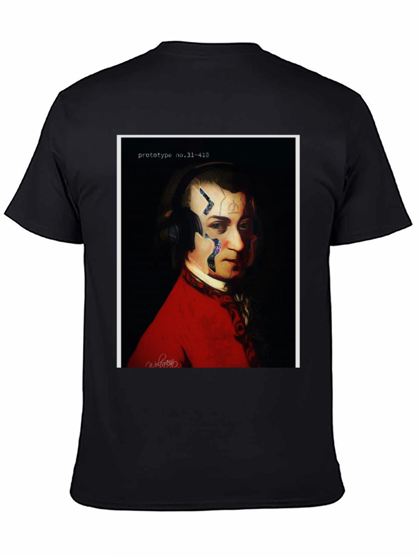 Mozart Prototype T-Shirt - Cyberpunk Classical Music Tee