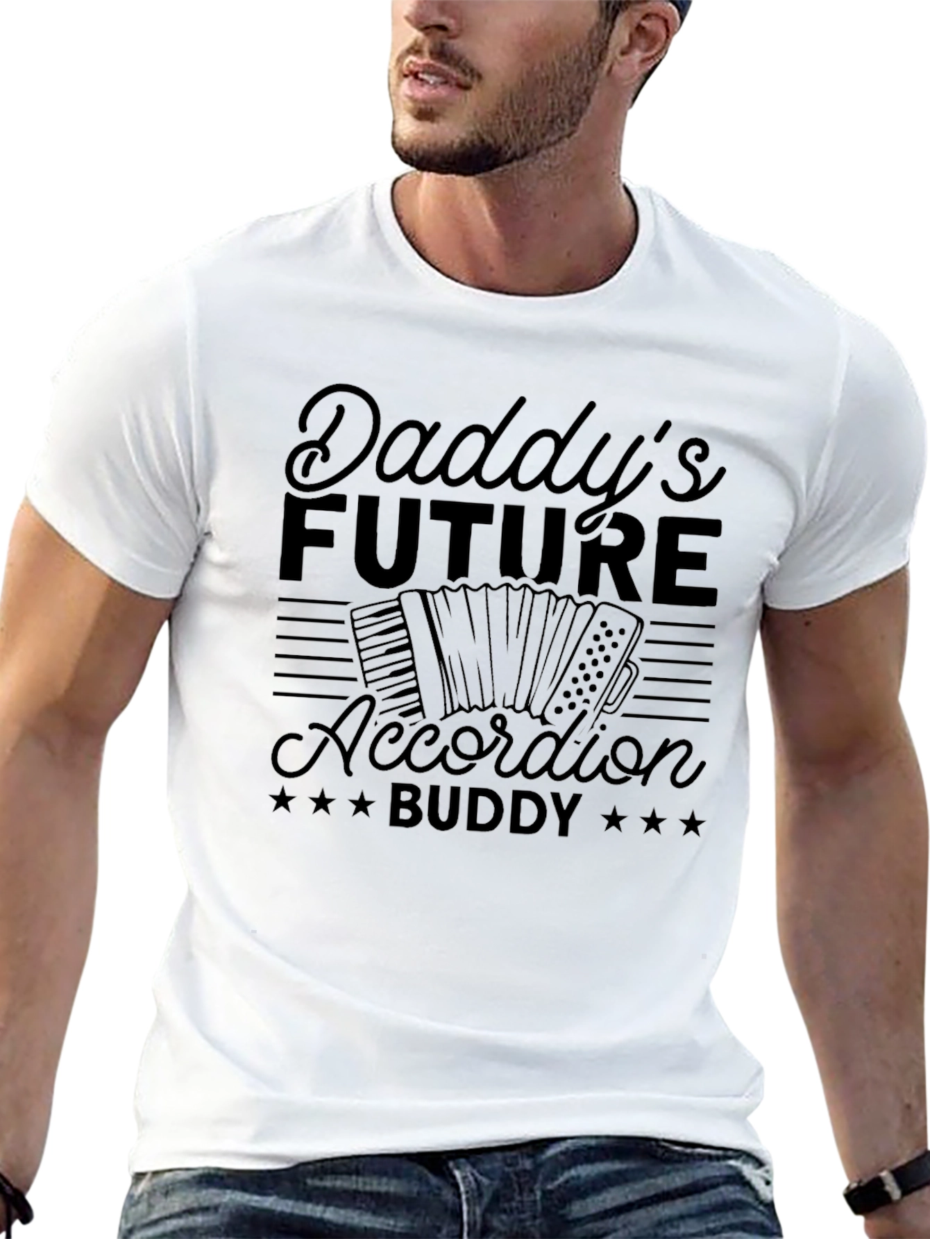 Daddys Future Accordion Buddy Black T-Shirt