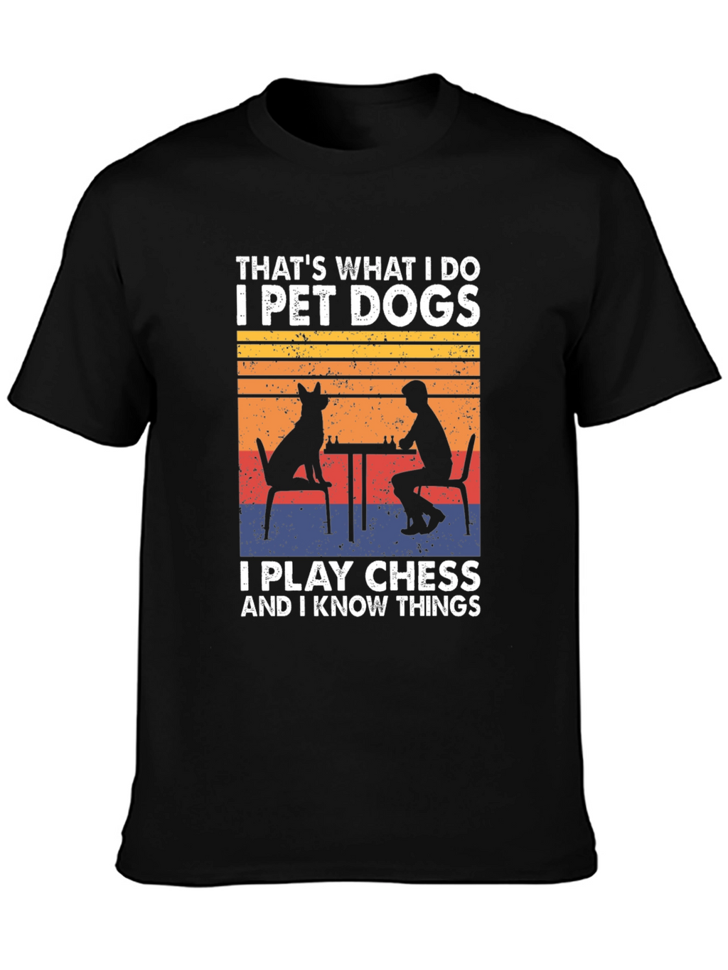 Pet Dogs Play Chess Know Things T-Shirt