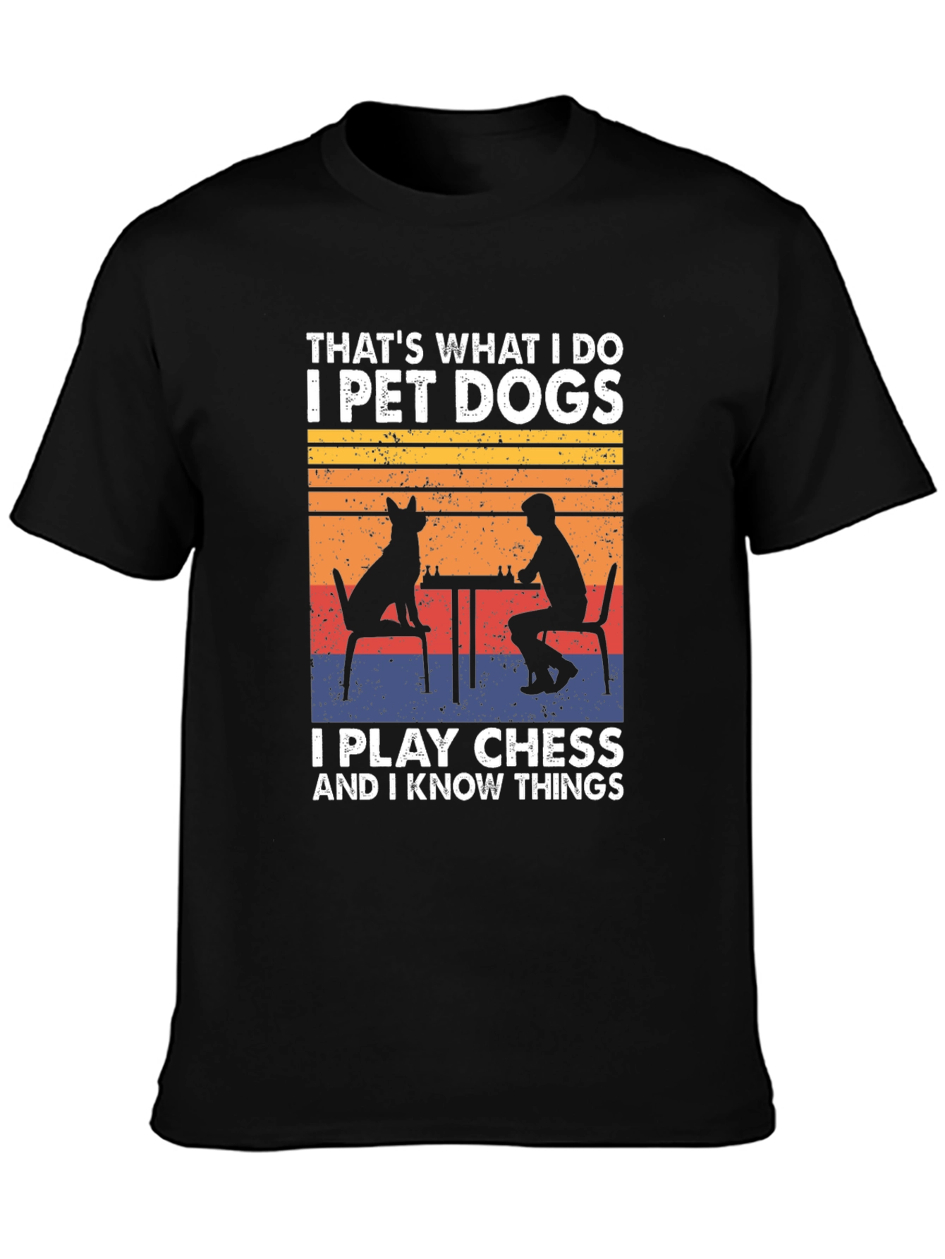 Pet Dogs Play Chess Know Things T-Shirt