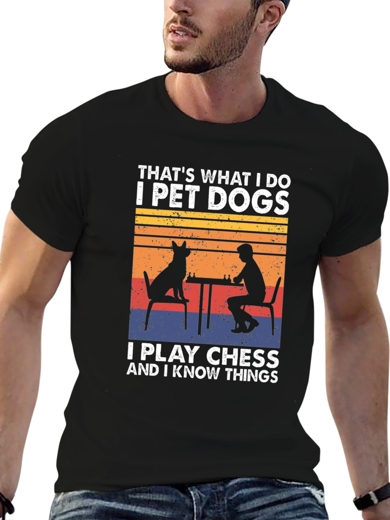 Pet Dogs Play Chess Know Things T-Shirt