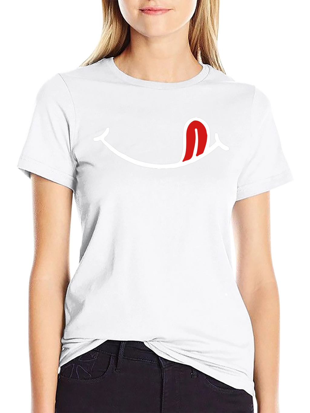 Funny Tongue T-Shirt - Black Cotton Blend