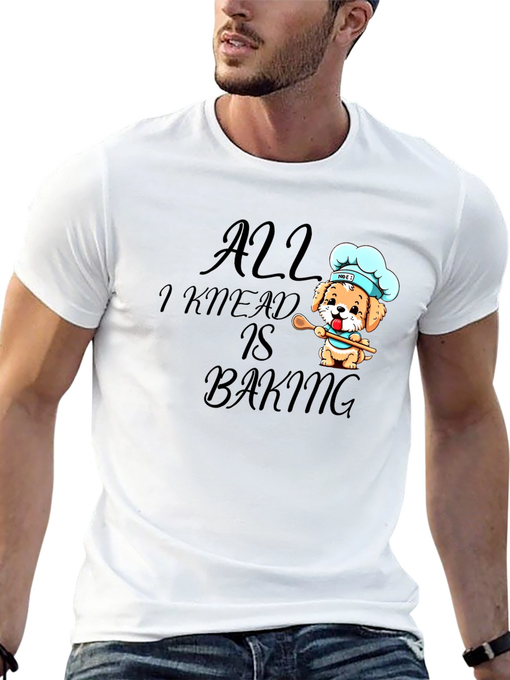 All I Knead is Baking Black Graphic Tee