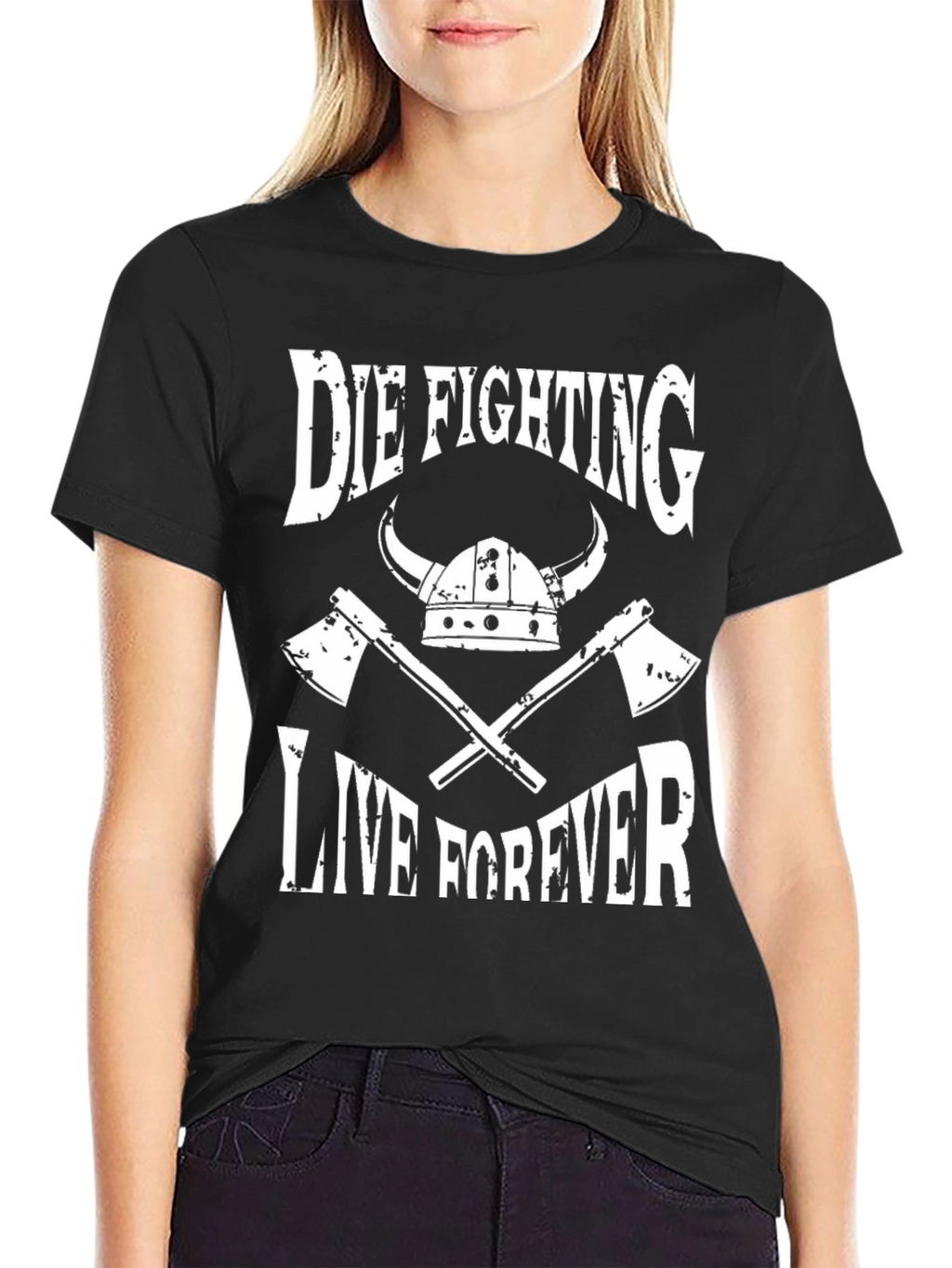 Die Fighting Live Forever Viking T-Shirt