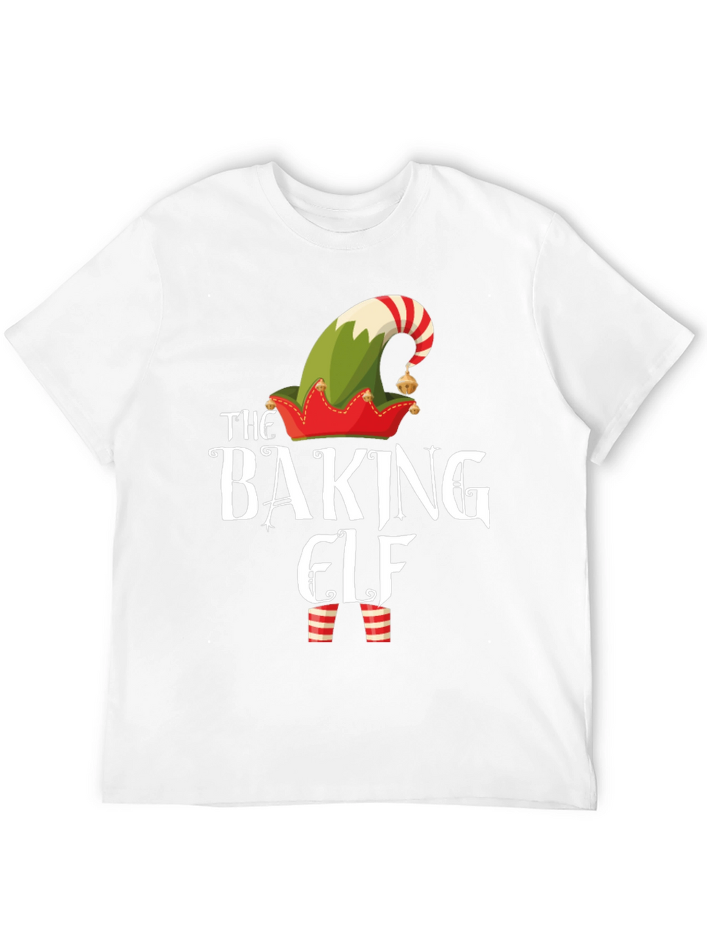 Baking Elf Graphic T-Shirt Christmas Holiday Tee