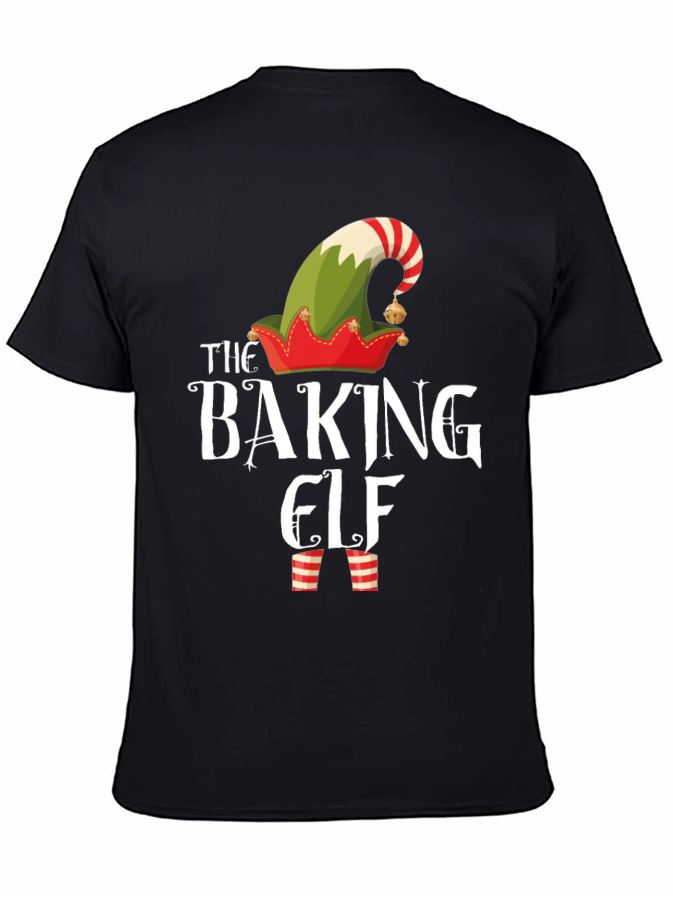 Baking Elf Graphic T-Shirt Christmas Holiday Tee