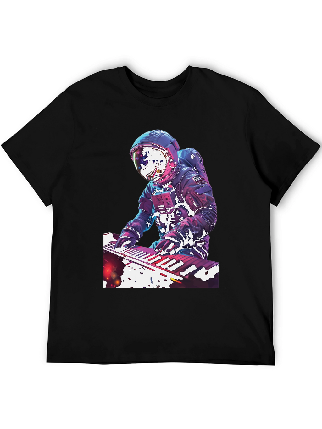 Astronaut Musician Graphic T-Shirt
